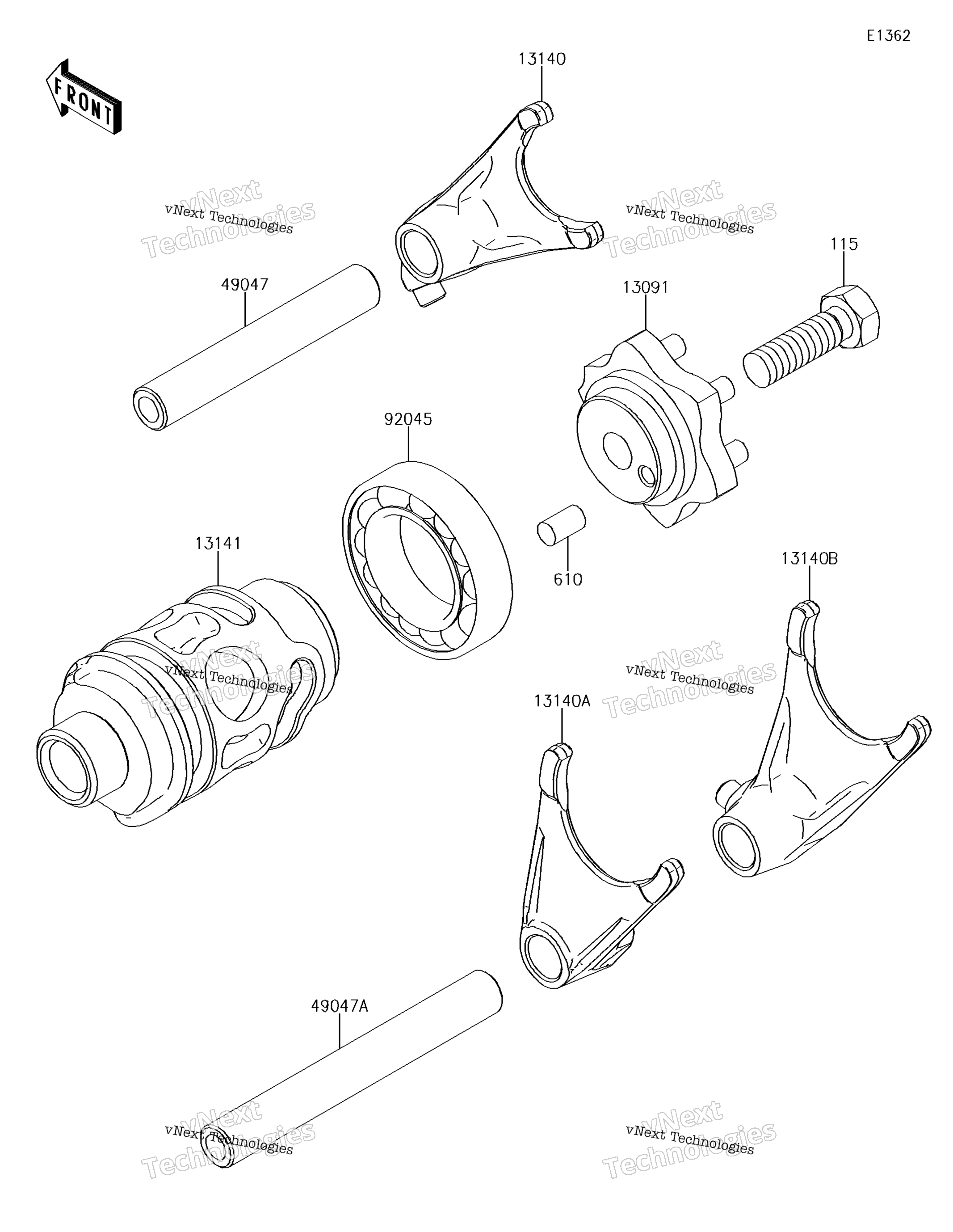 передача Change Drum / Shift Fork(S)