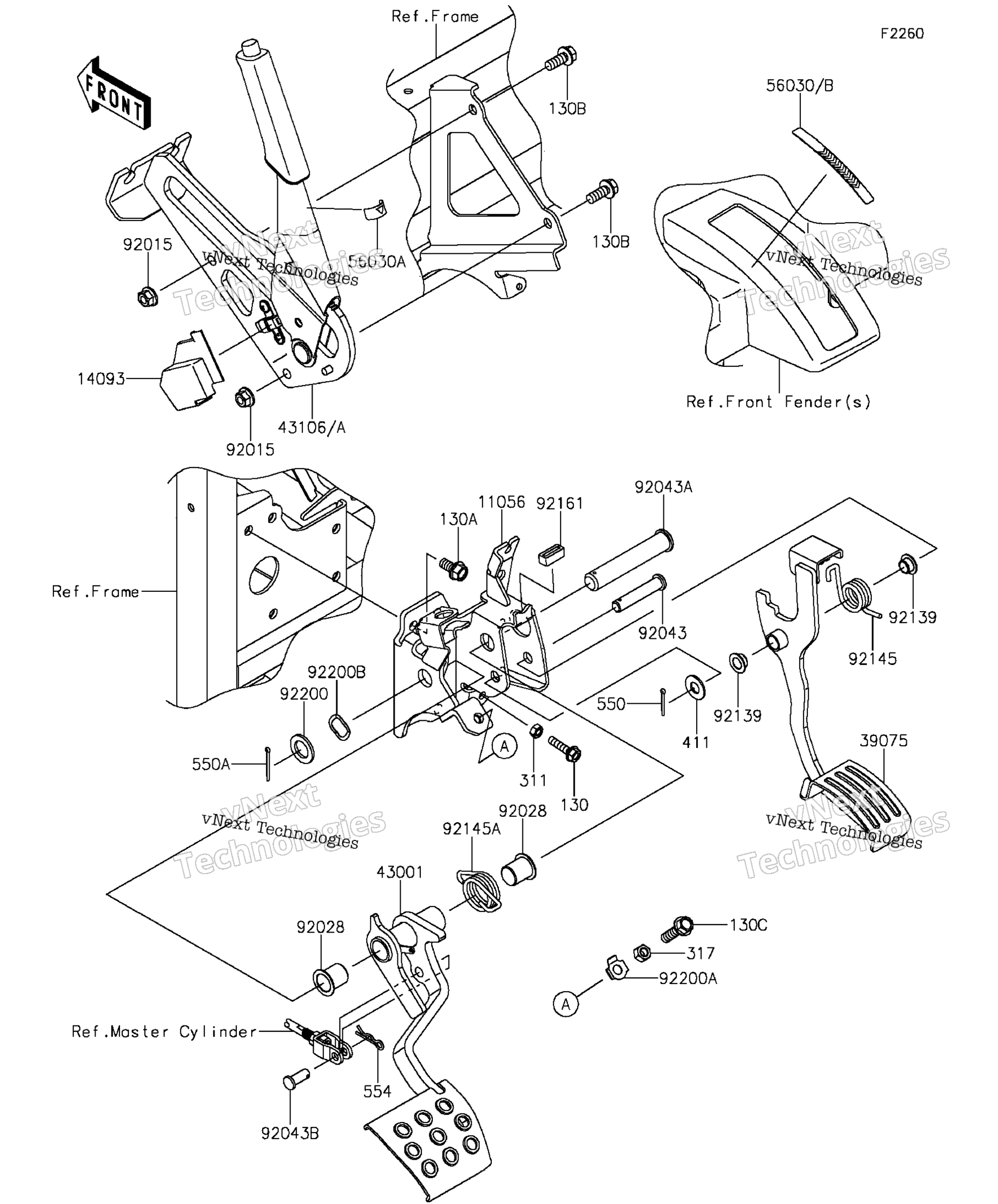 Тормоз Pedal/Throttle Lever
