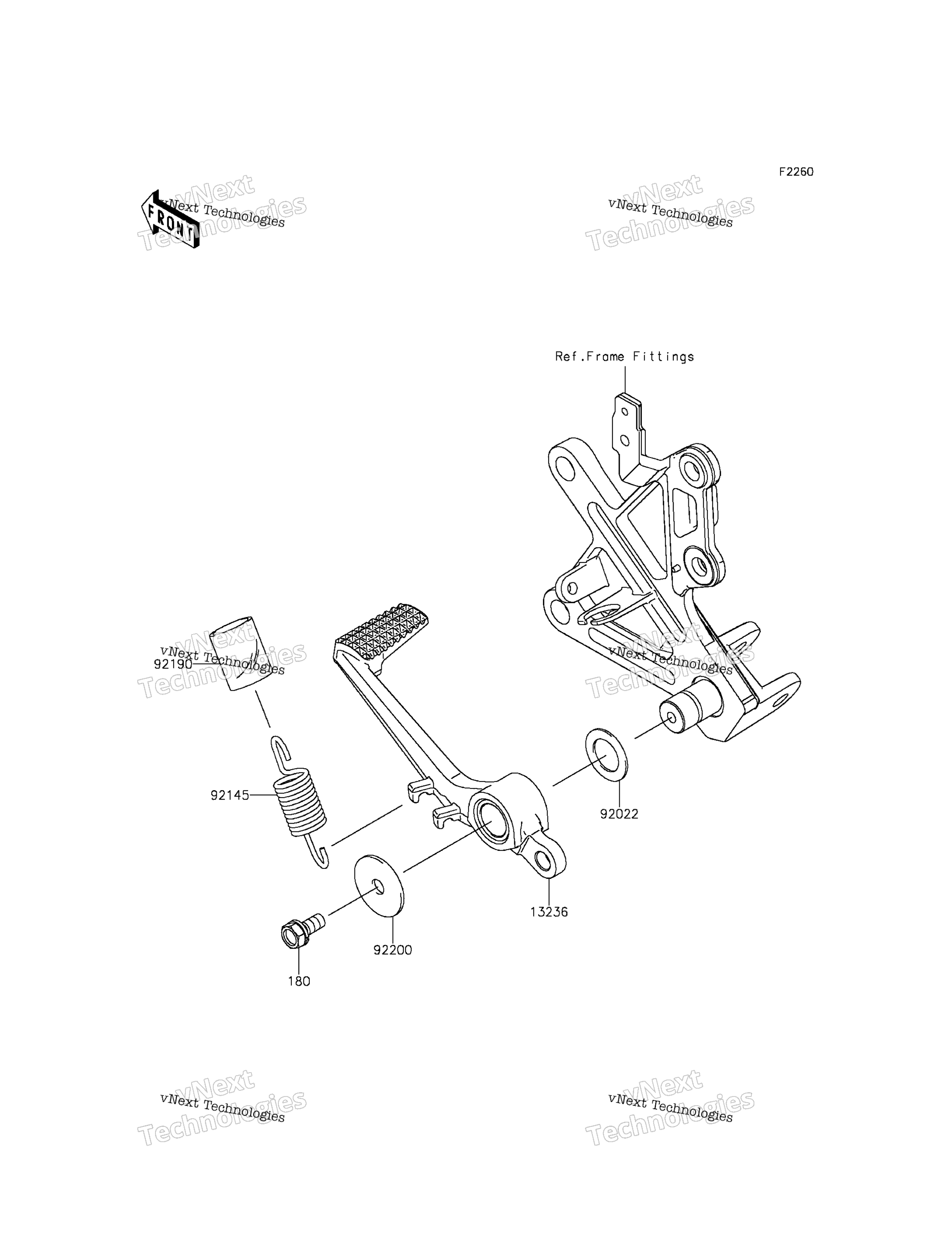 Тормоз Pedal/Torque Link