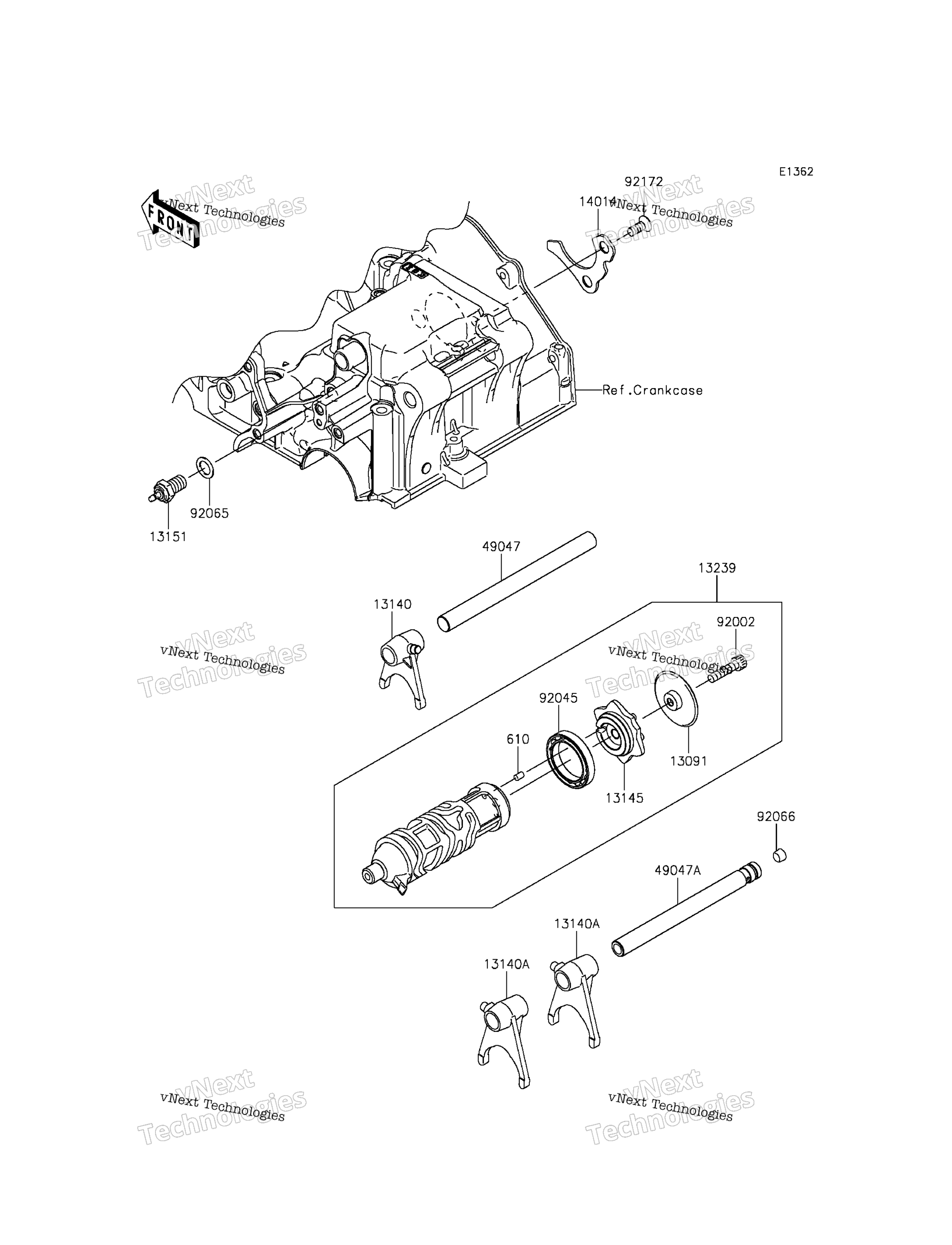 передача Change Drum / Shift Fork(S)