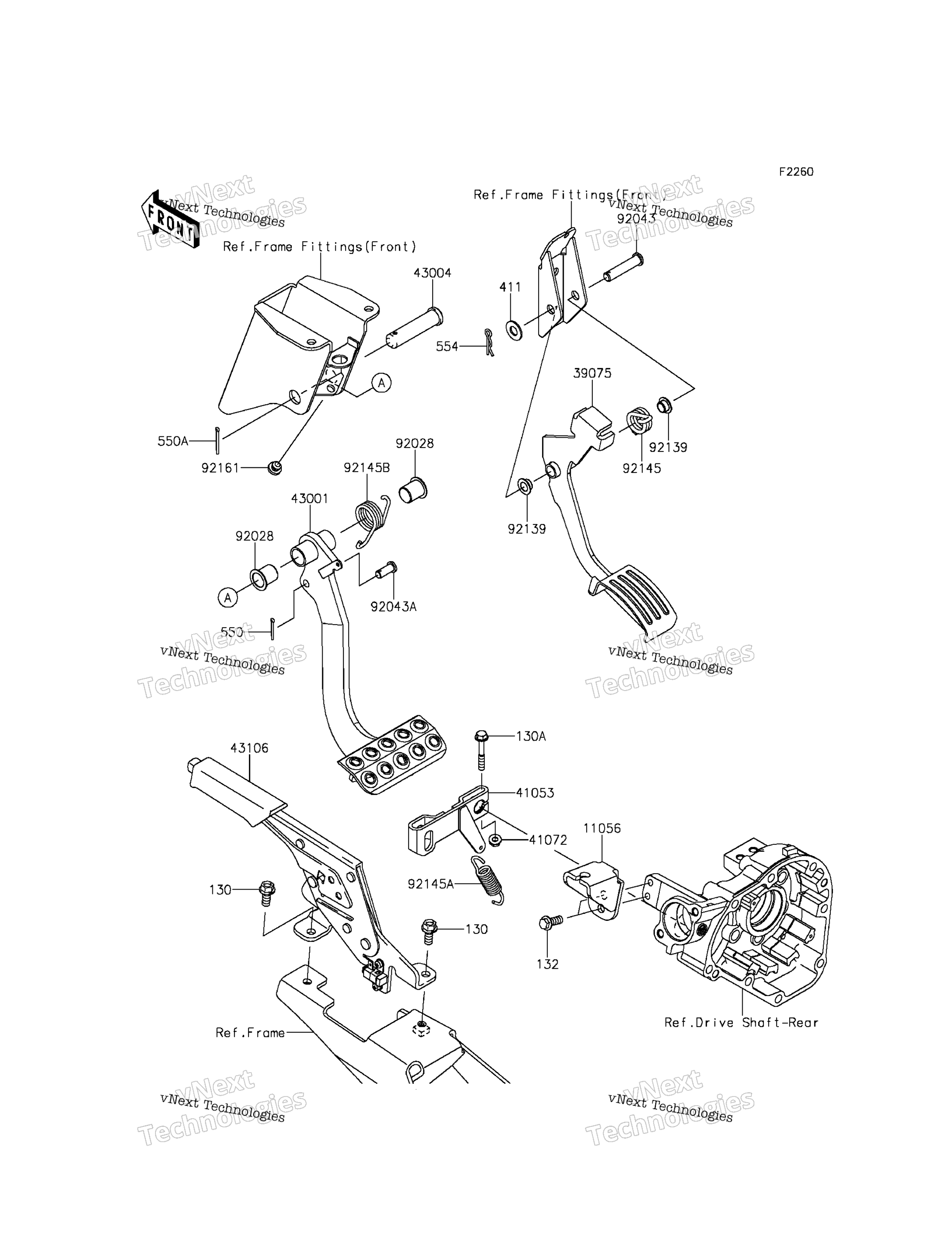Тормоз Pedal/Throttle Lever