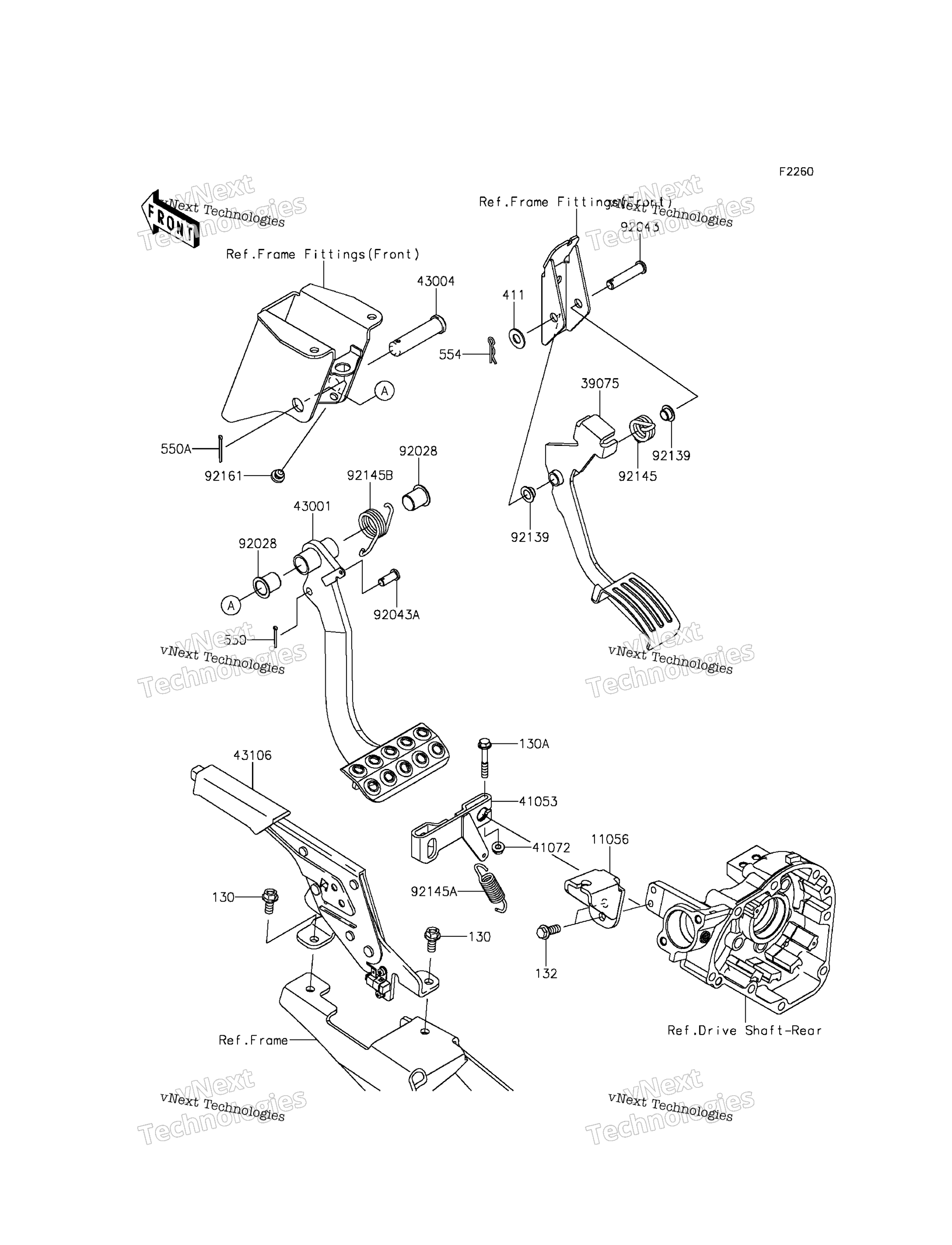 Тормоз Pedal/Throttle Lever
