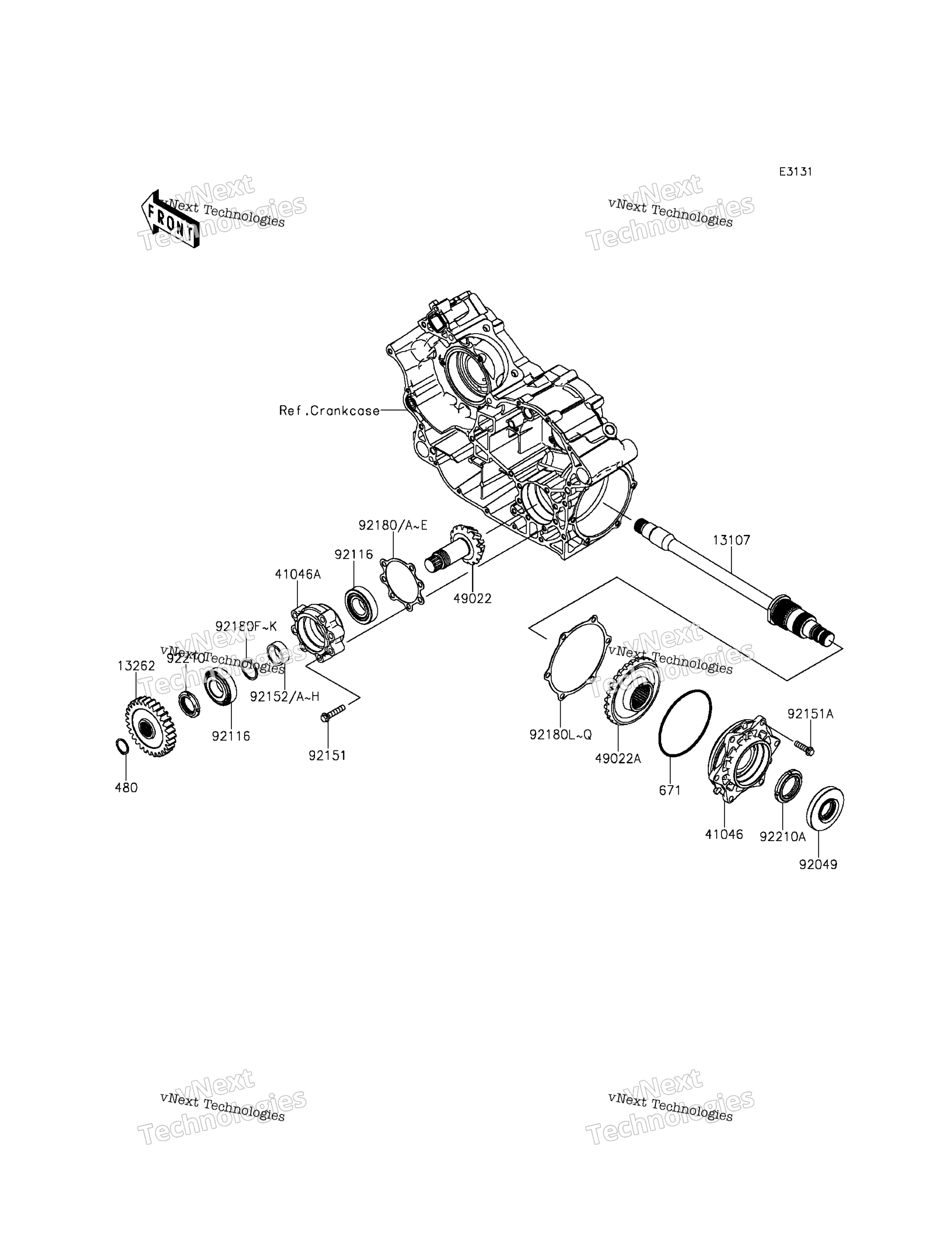 Передняя часть Bevel Gear