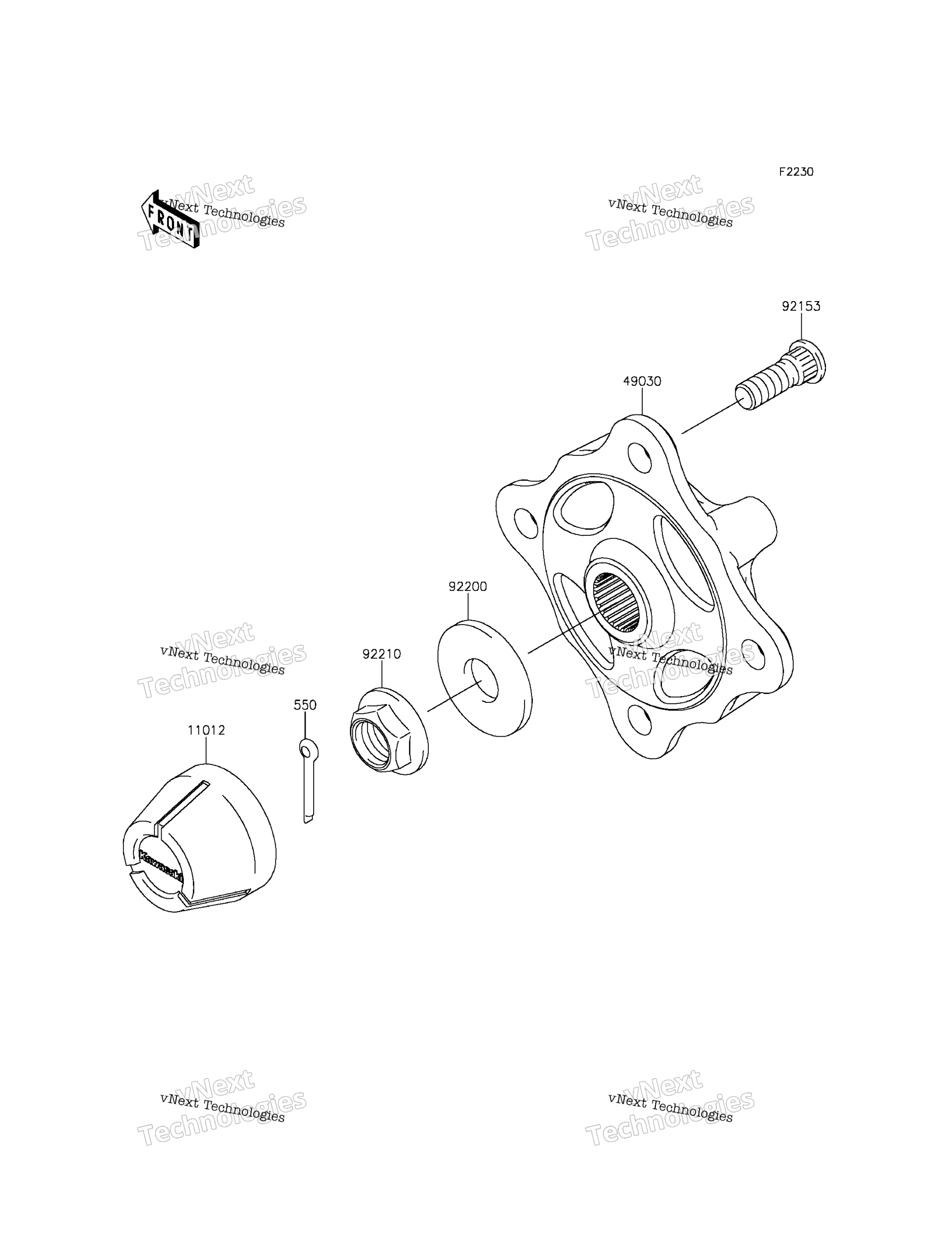 Передняя часть Hubs/Brakes