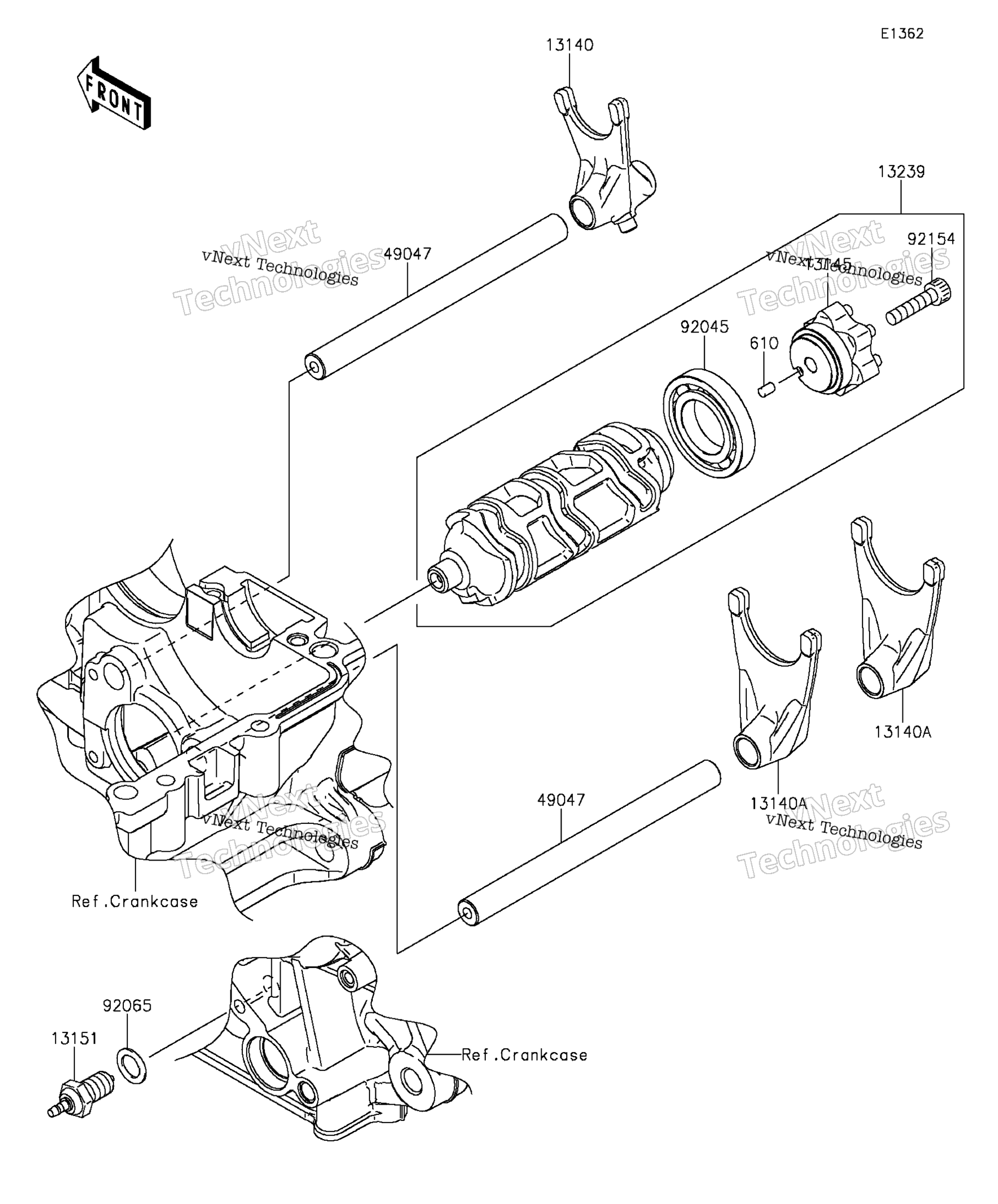 передача Change Drum / Shift Fork(S)