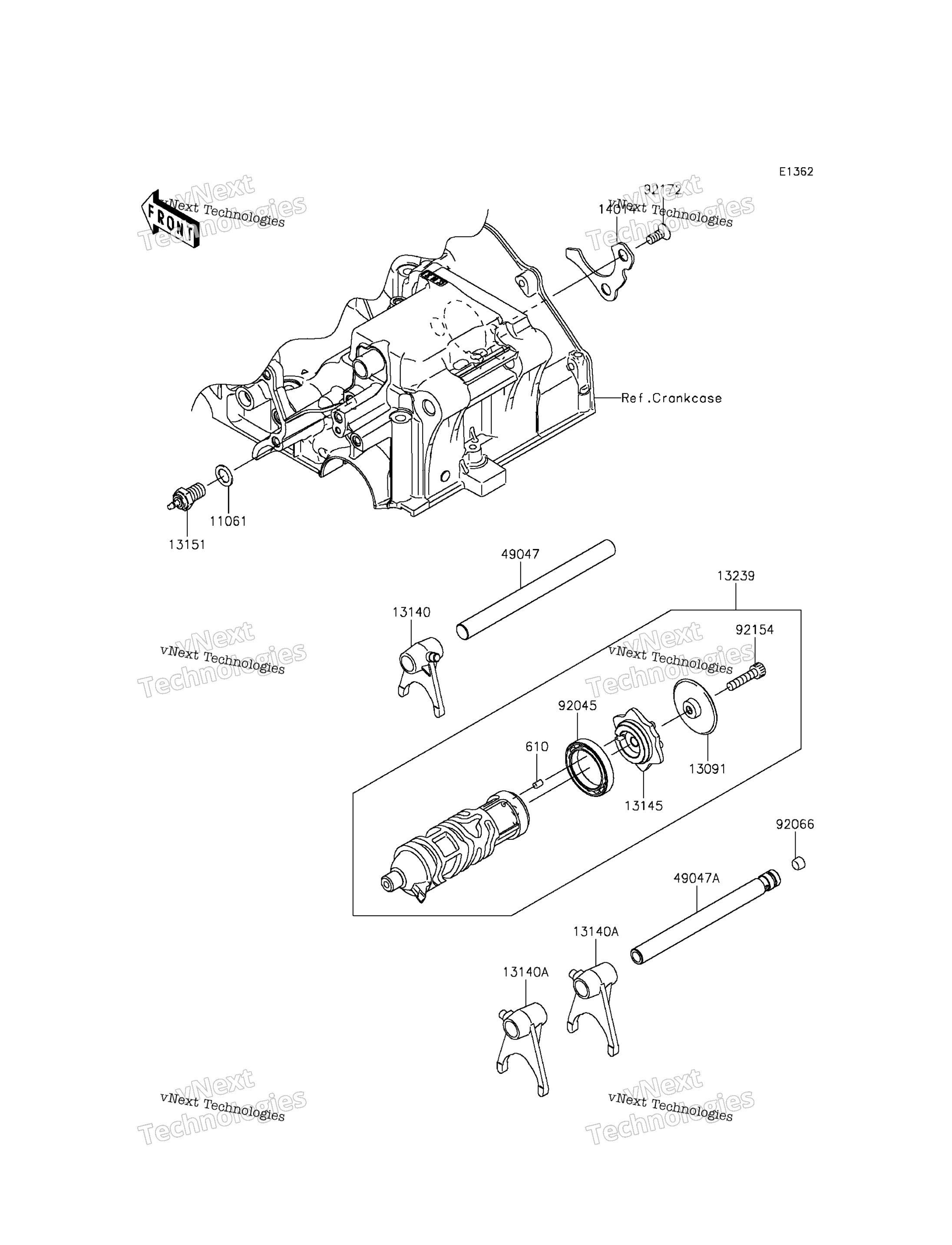 передача Change Drum / Shift Fork(S)