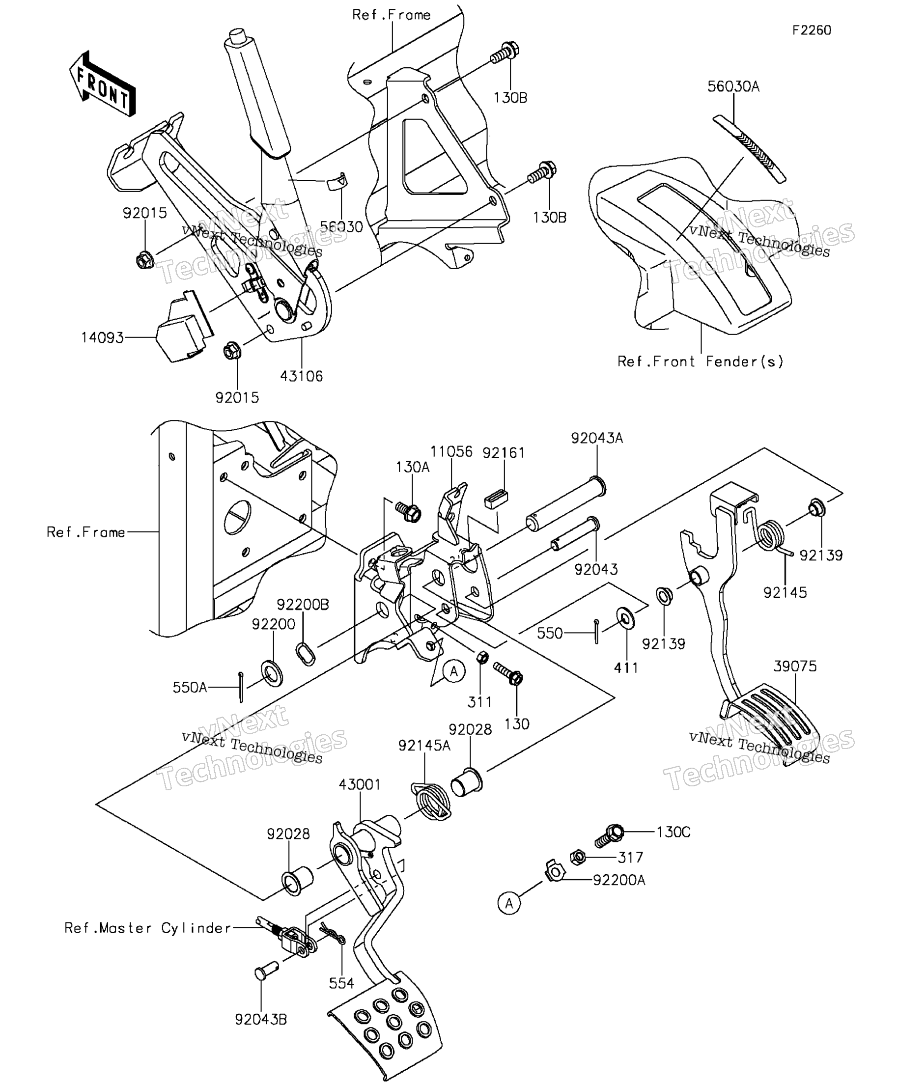Тормоз Pedal/Throttle Lever