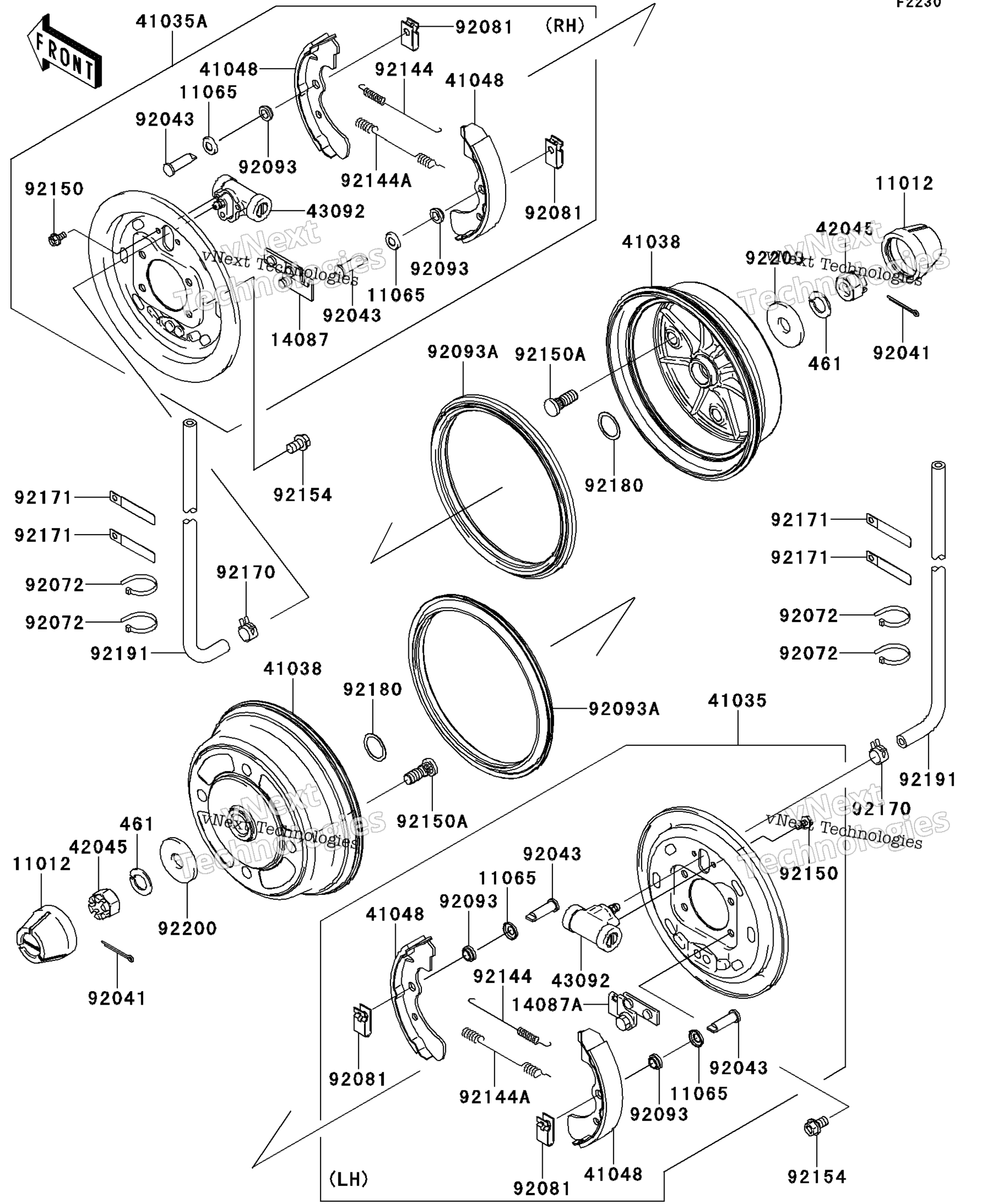 Передняя часть Hubs/Brakes