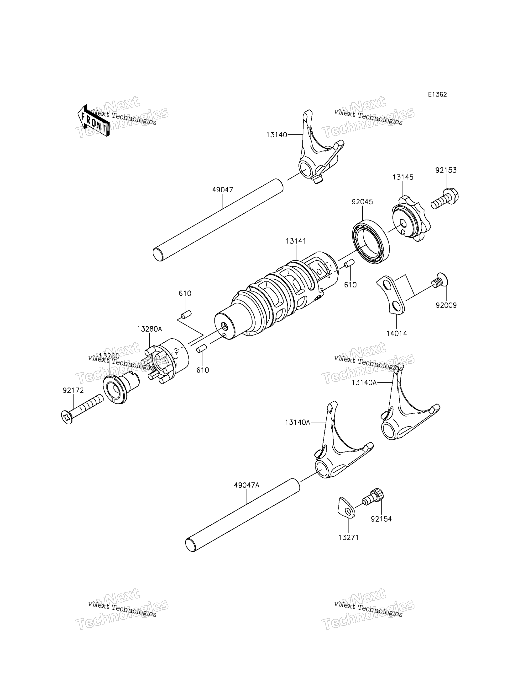 передача Change Drum / Shift Fork(S)