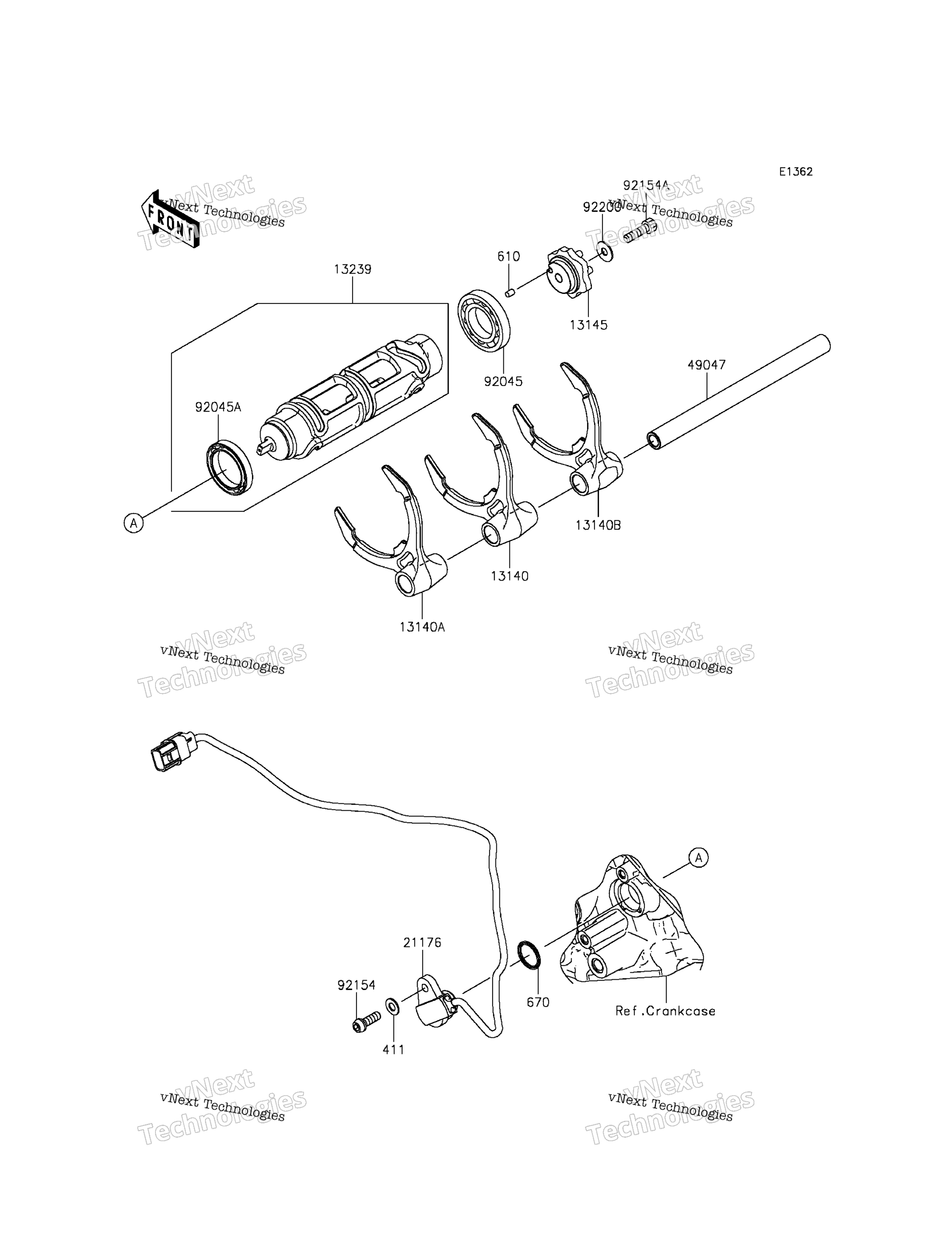 передача Change Drum / Shift Fork(S)