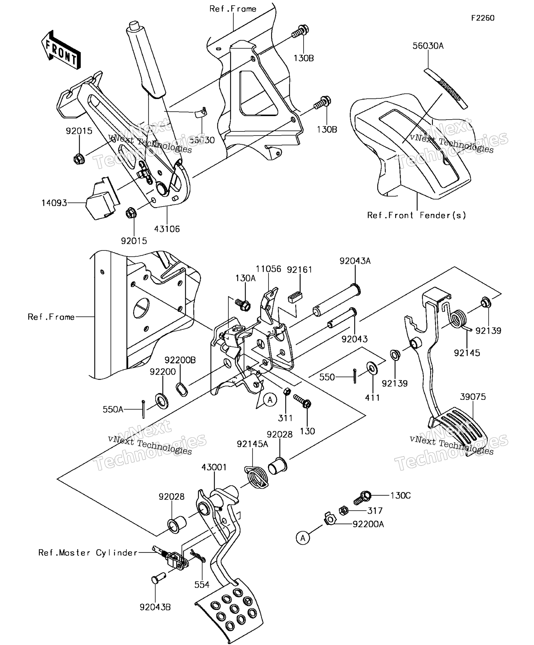 Тормоз Pedal/Throttle Lever