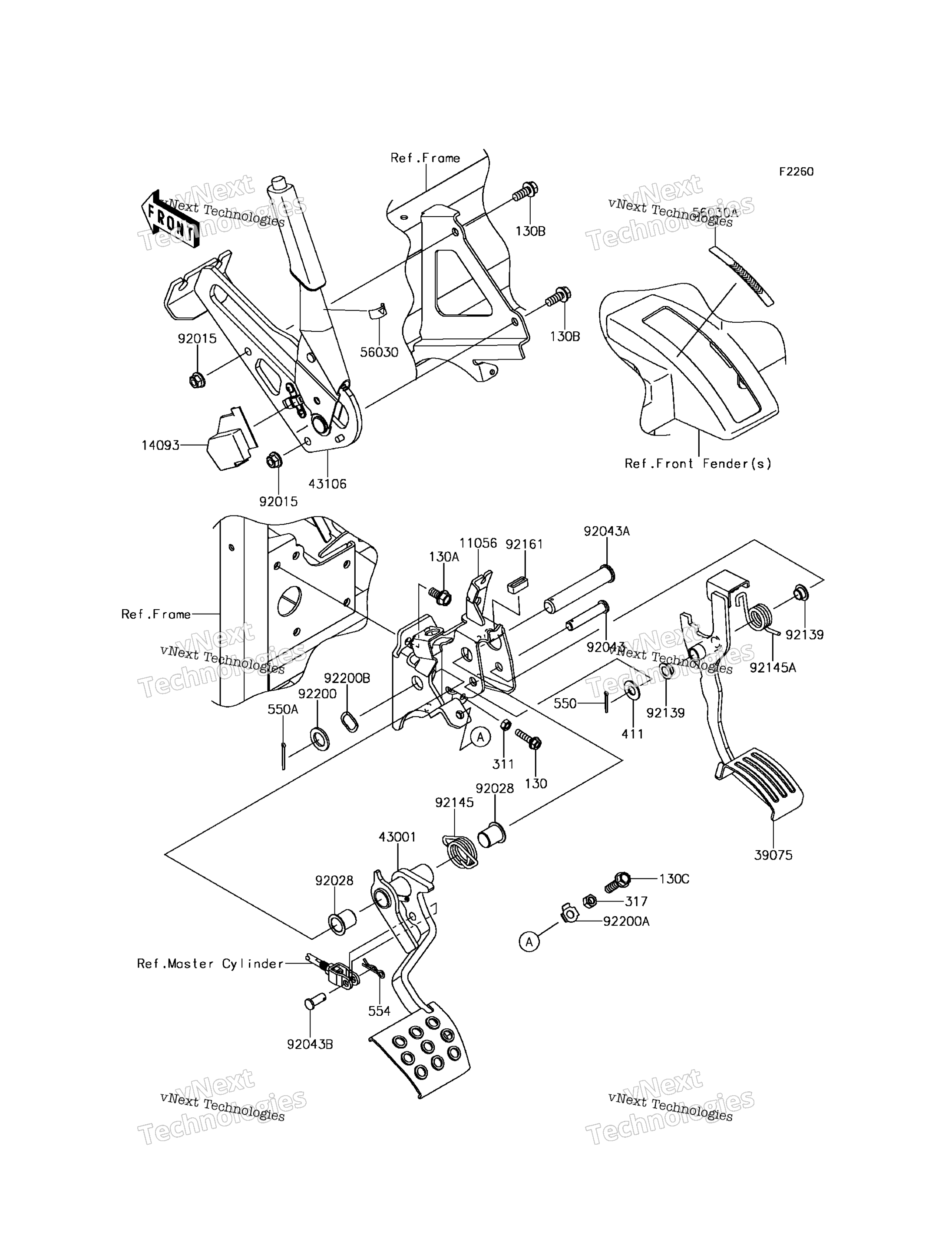 Тормоз Pedal/Throttle Lever