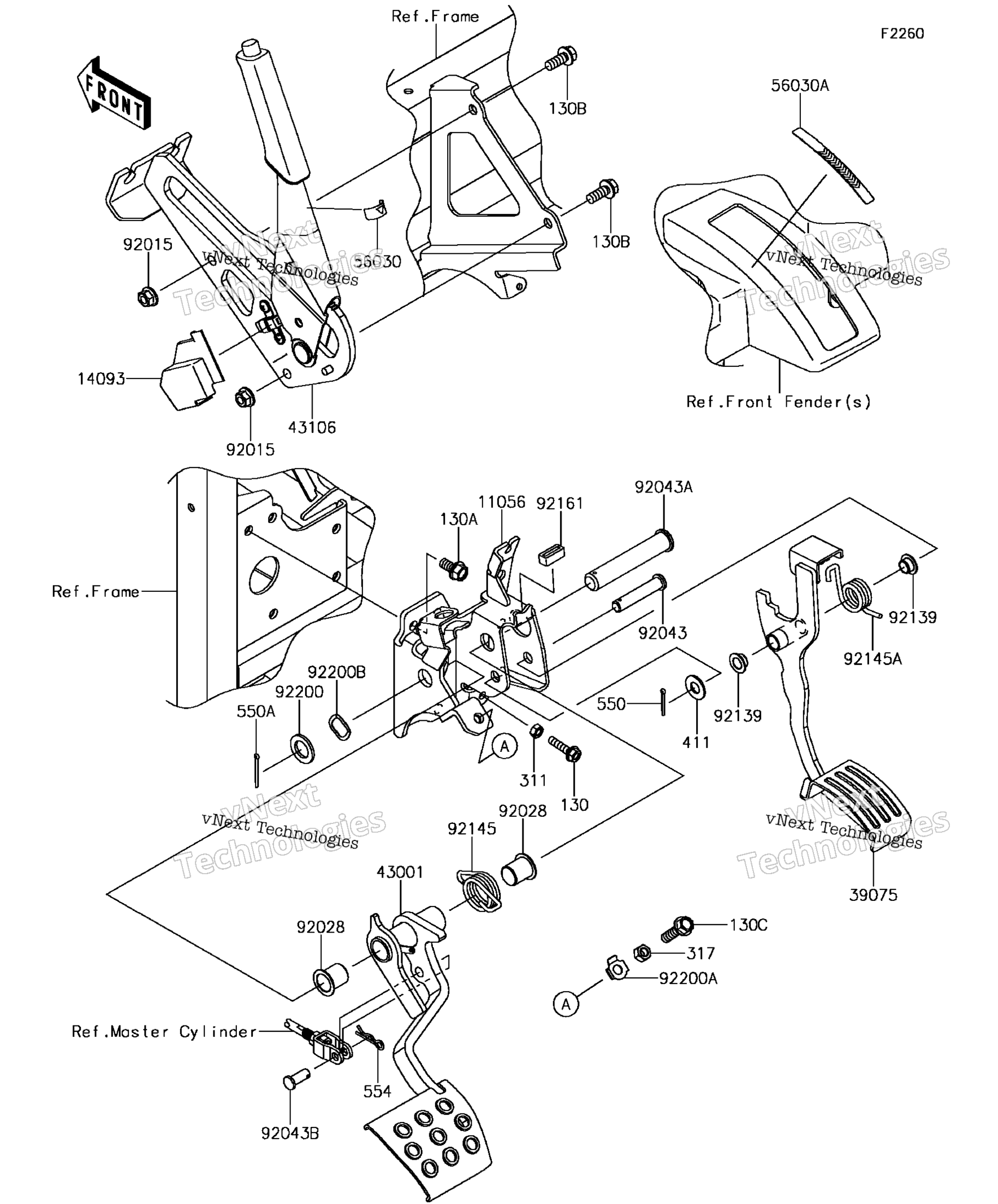 Тормоз Pedal/Throttle Lever