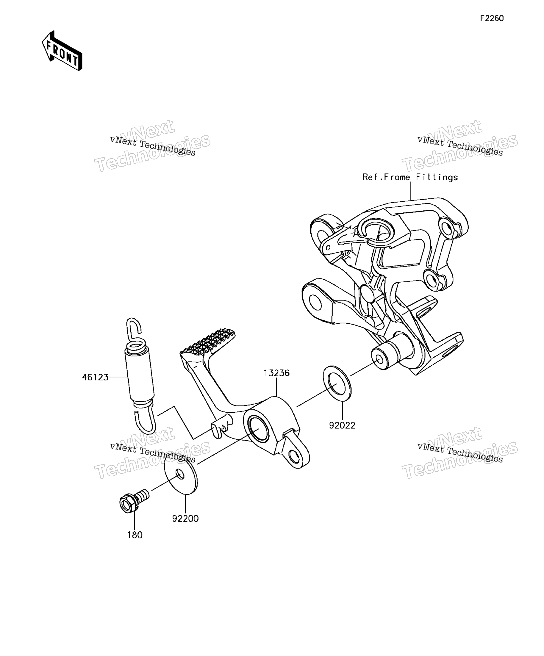 Тормоз Pedal/Torque Link