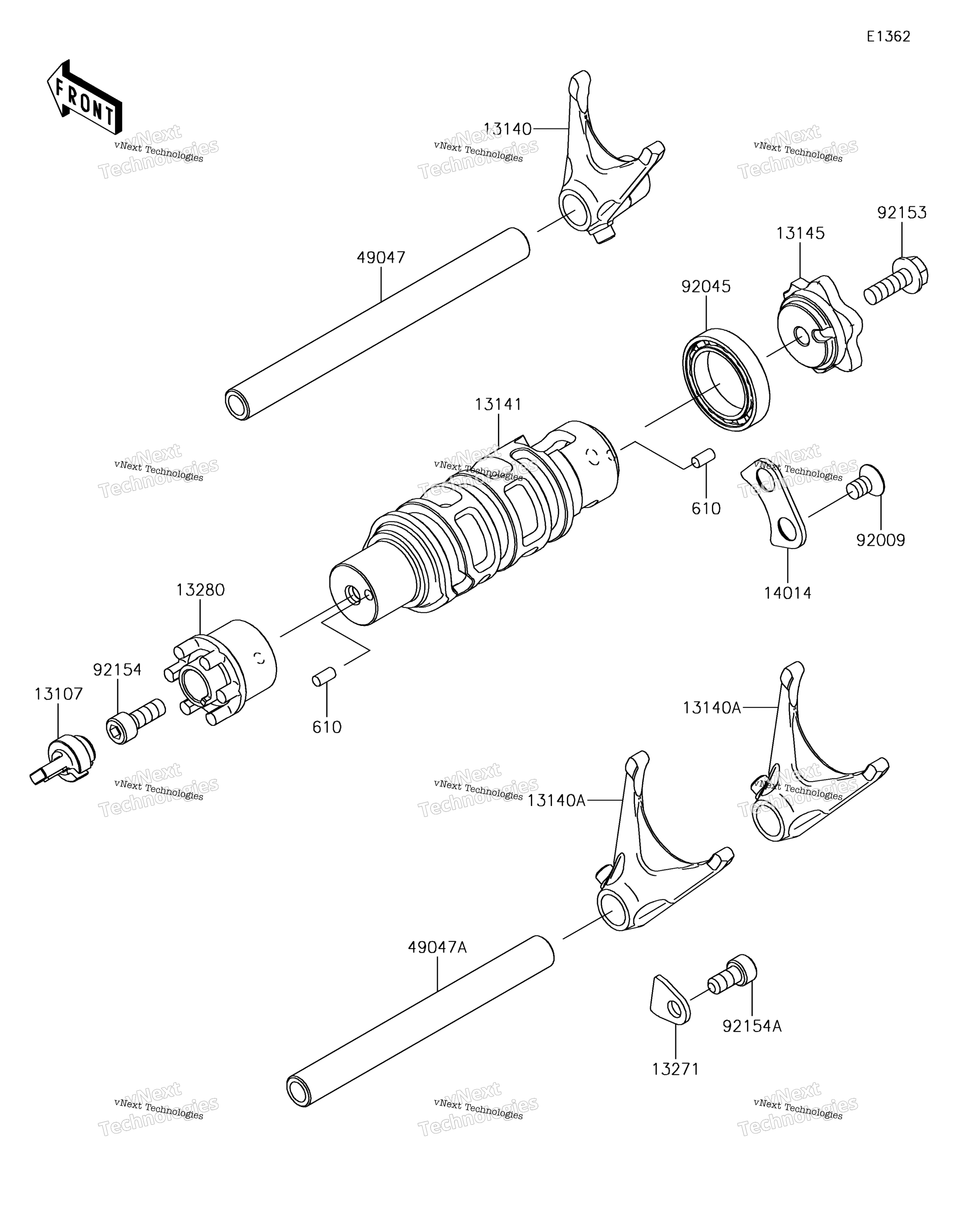 передача Change Drum / Shift Fork(S)