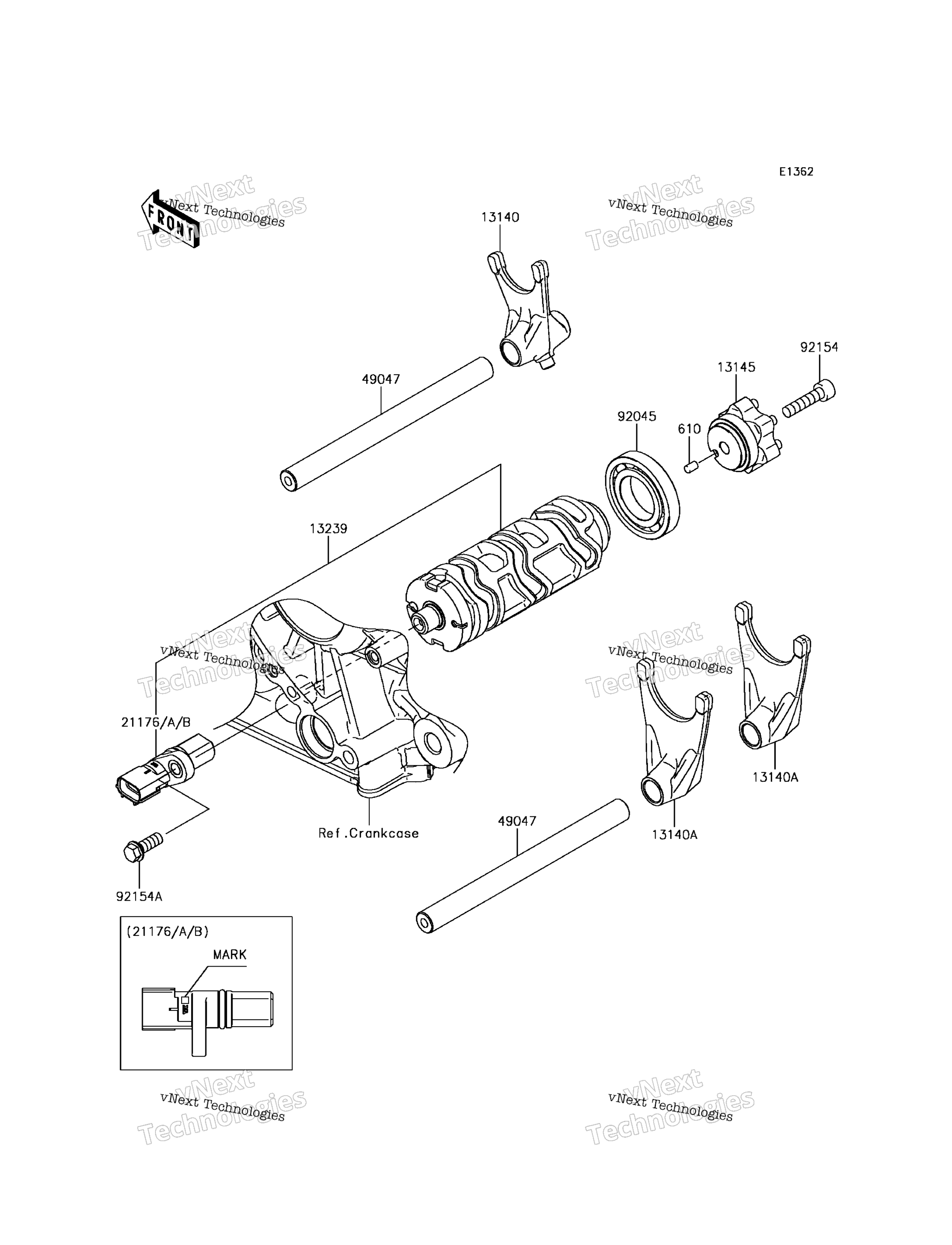 передача Change Drum / Shift Fork(S)