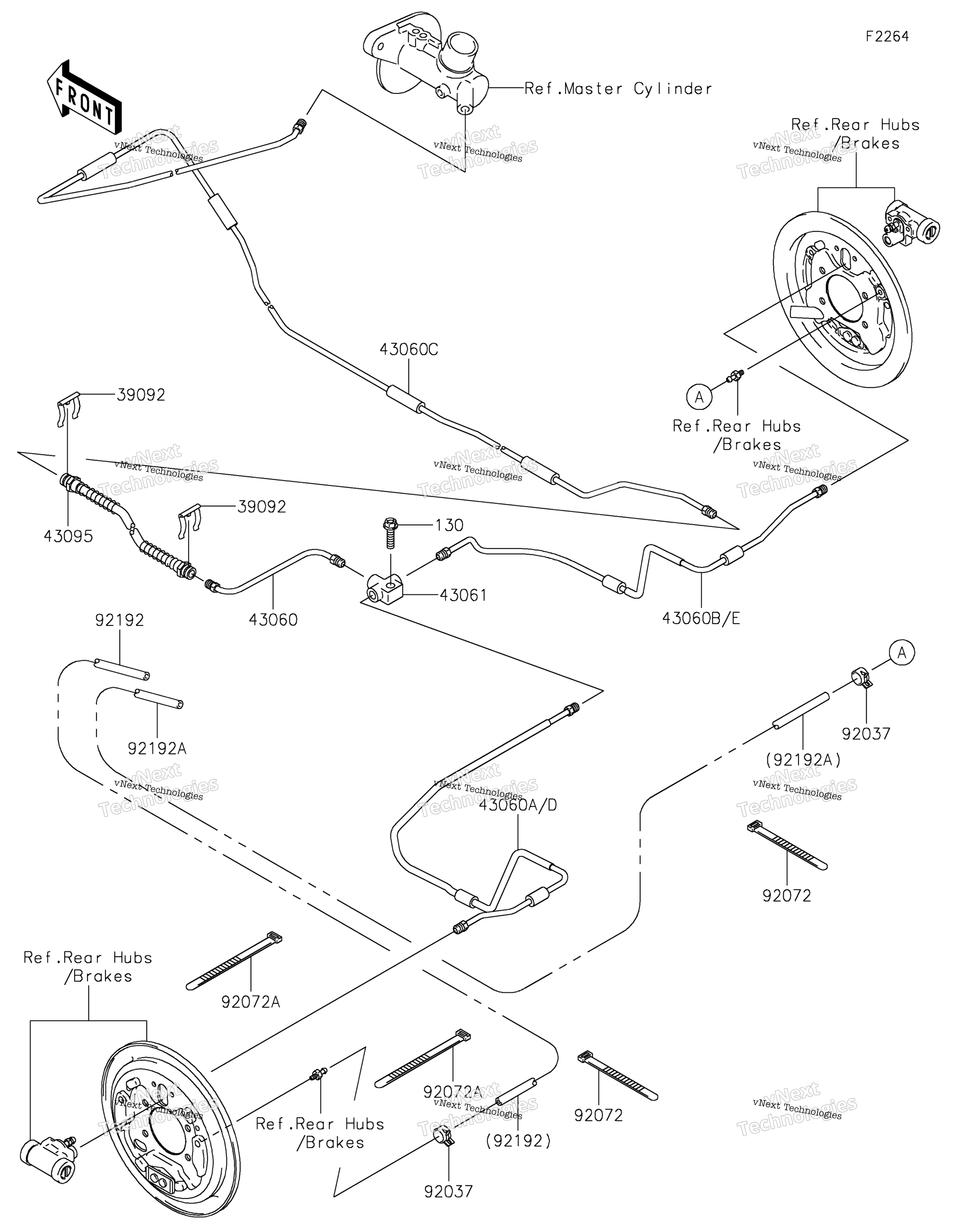 Задняя часть Brake Piping
