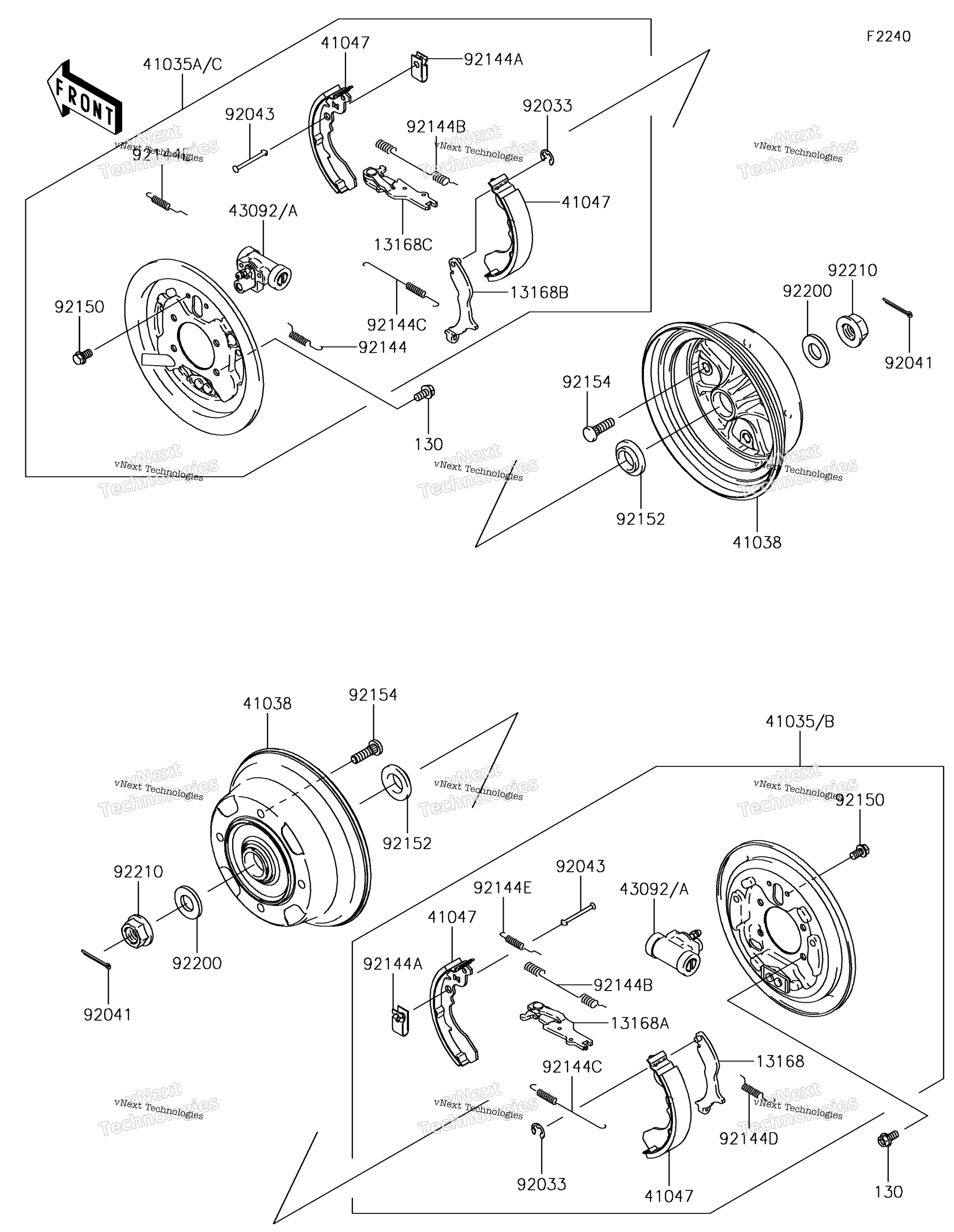 задний Hubs / Brakes