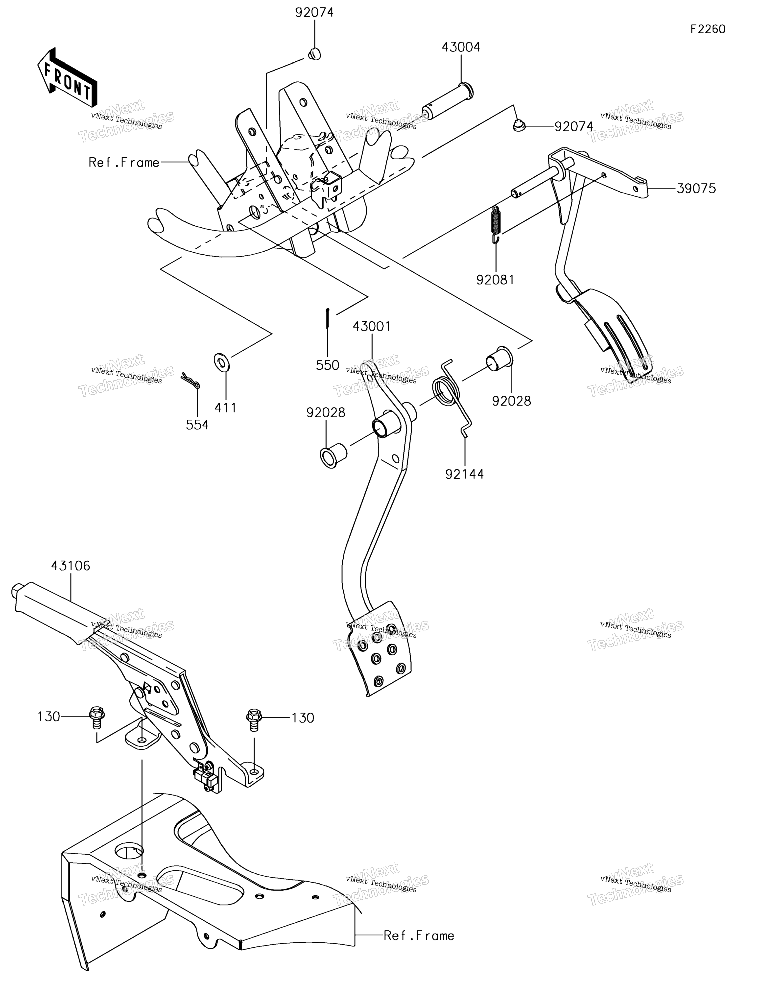 Тормоз Pedal/Throttle Lever