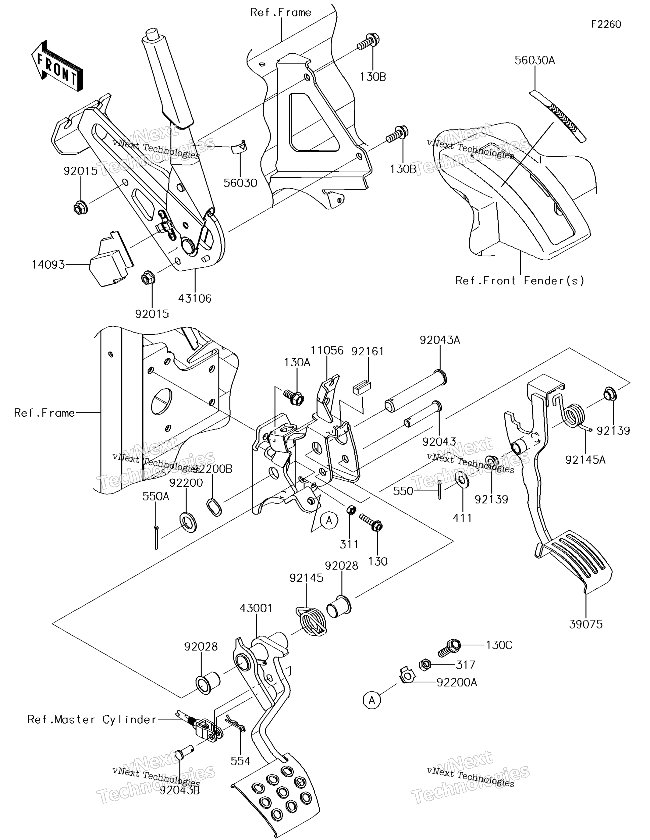 Тормоз Pedal/Throttle Lever(Ahf)