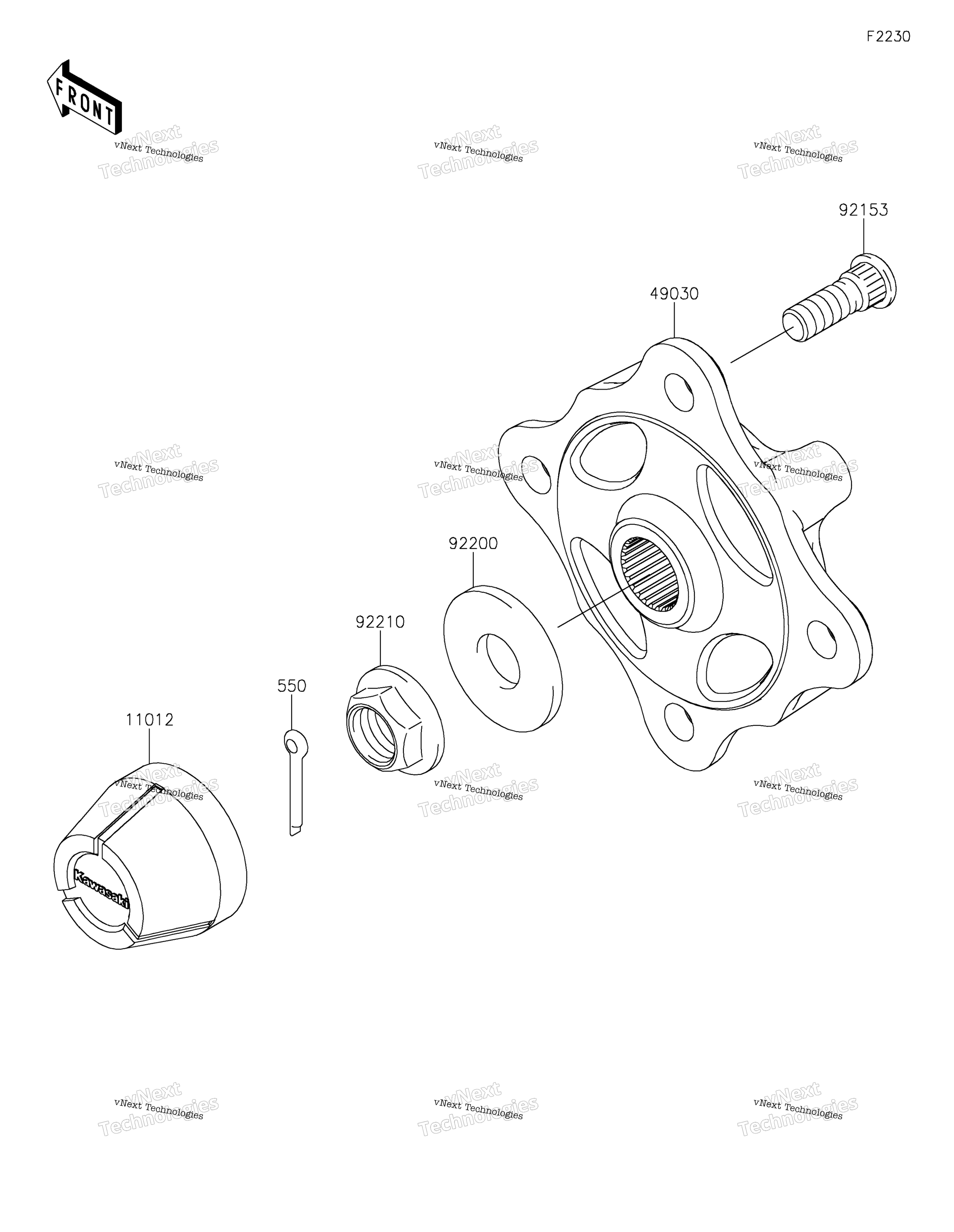 Передняя часть Hubs/Brakes
