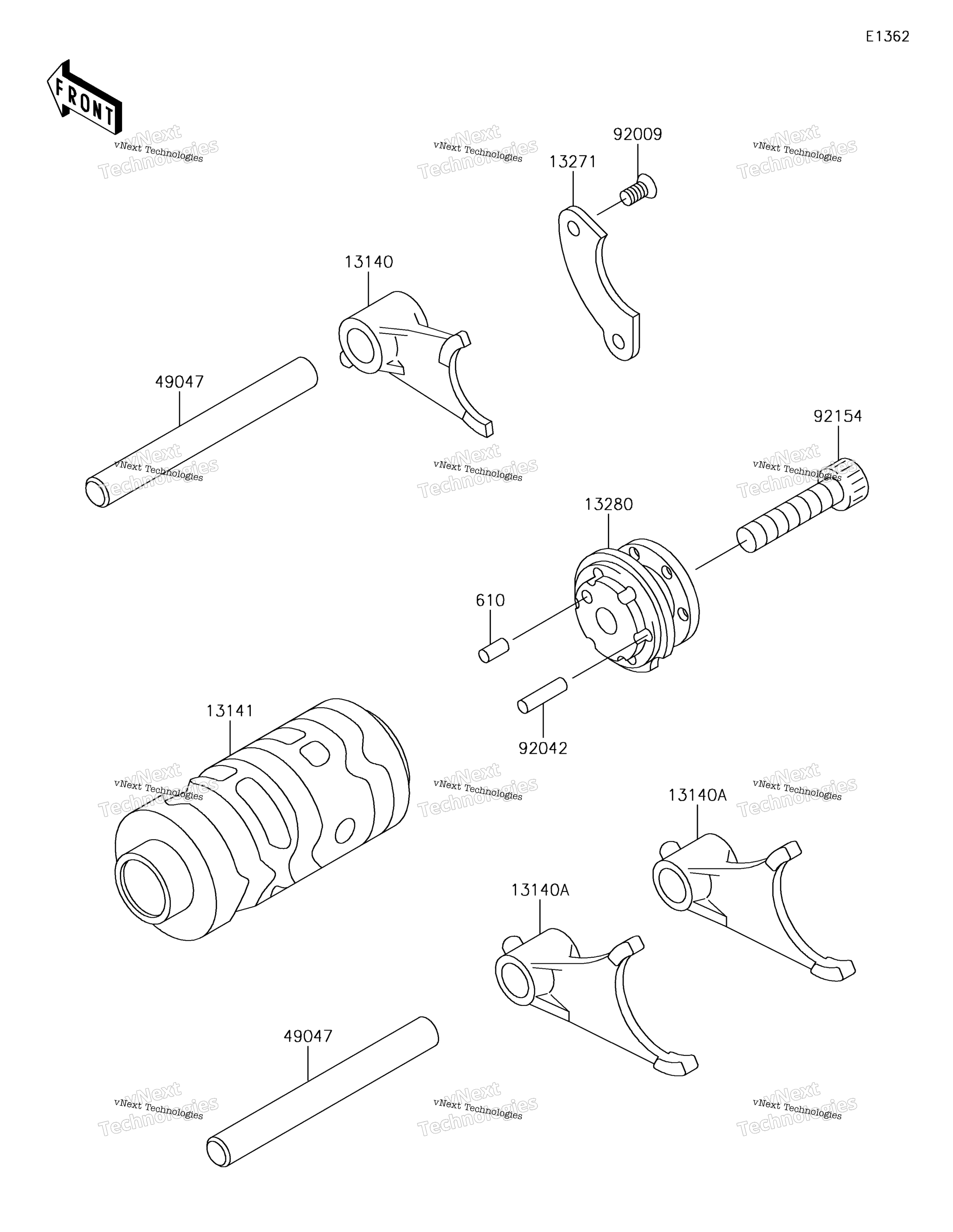 передача Change Drum / Shift Fork(S)