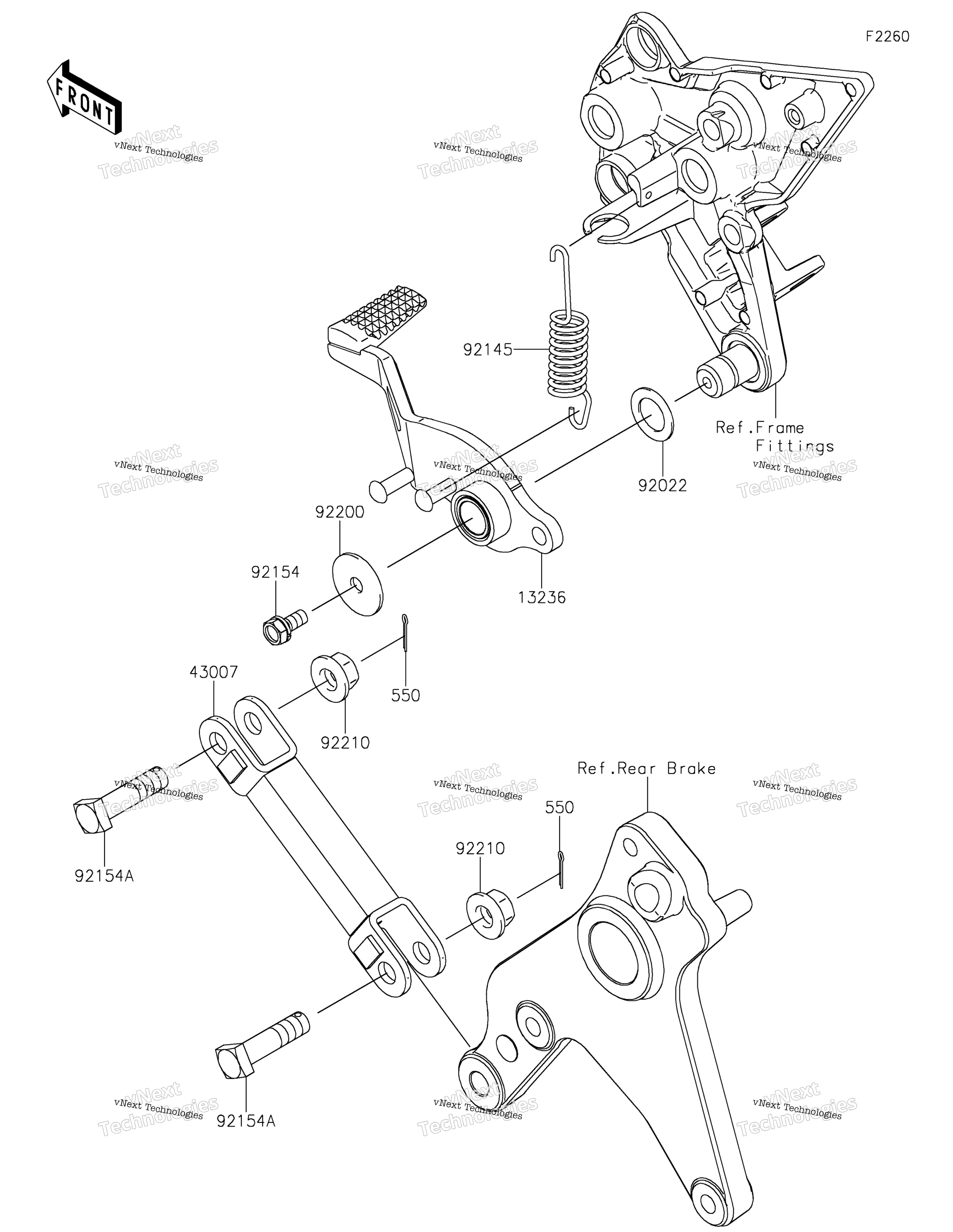 Тормоз Pedal/Torque Link