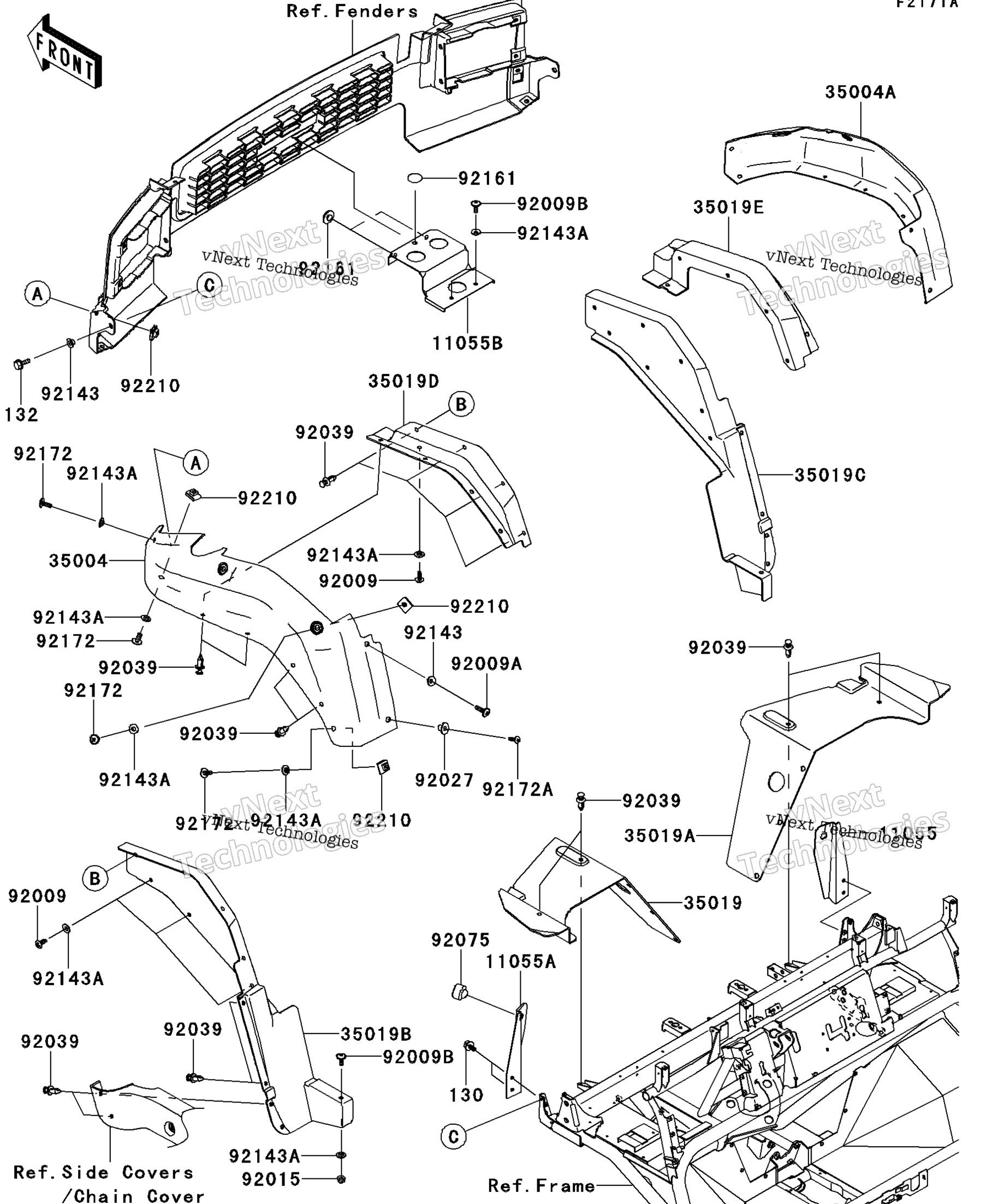 Передняя часть Fender(S)(Scf/Sdf)