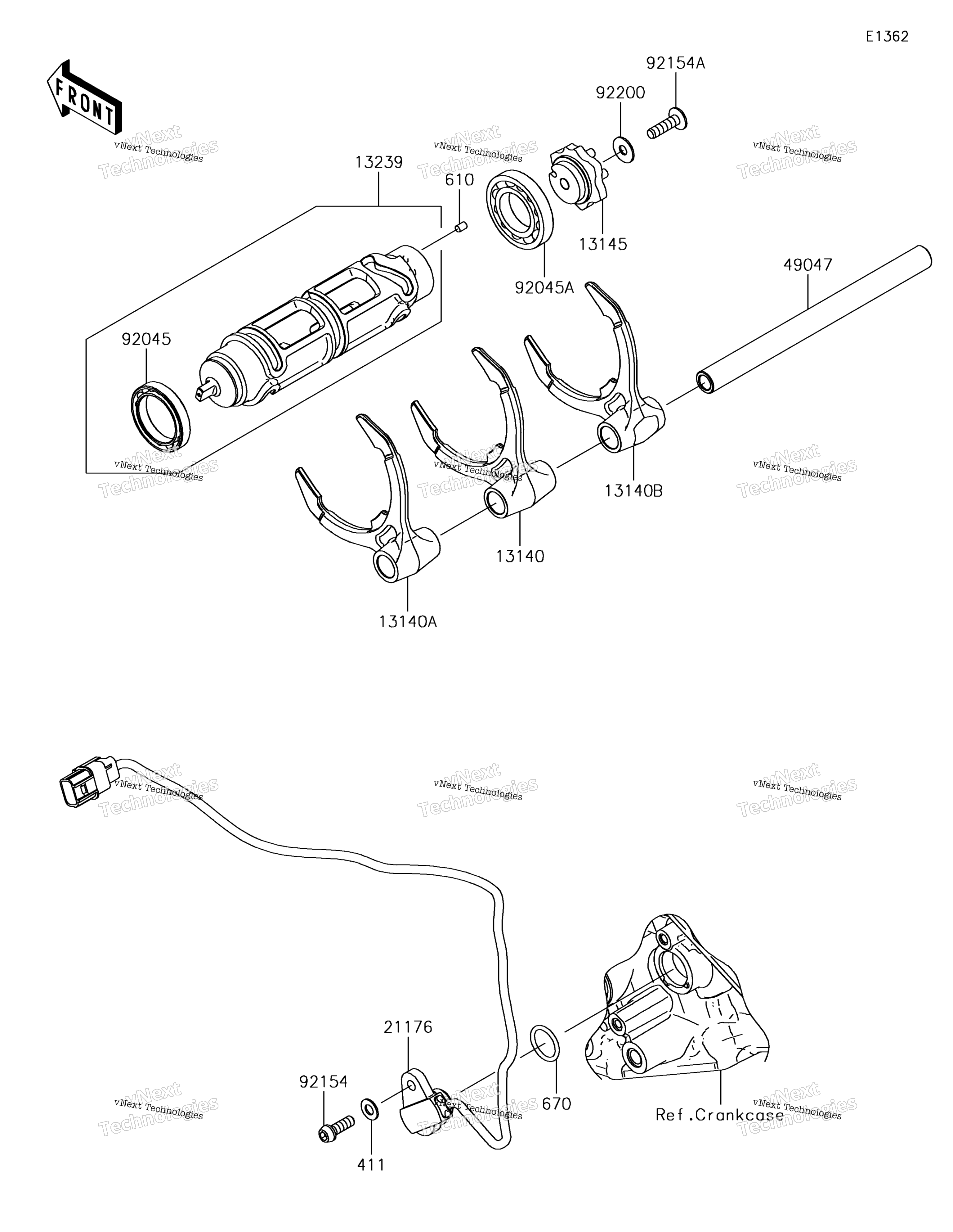 передача Change Drum / Shift Fork(S)