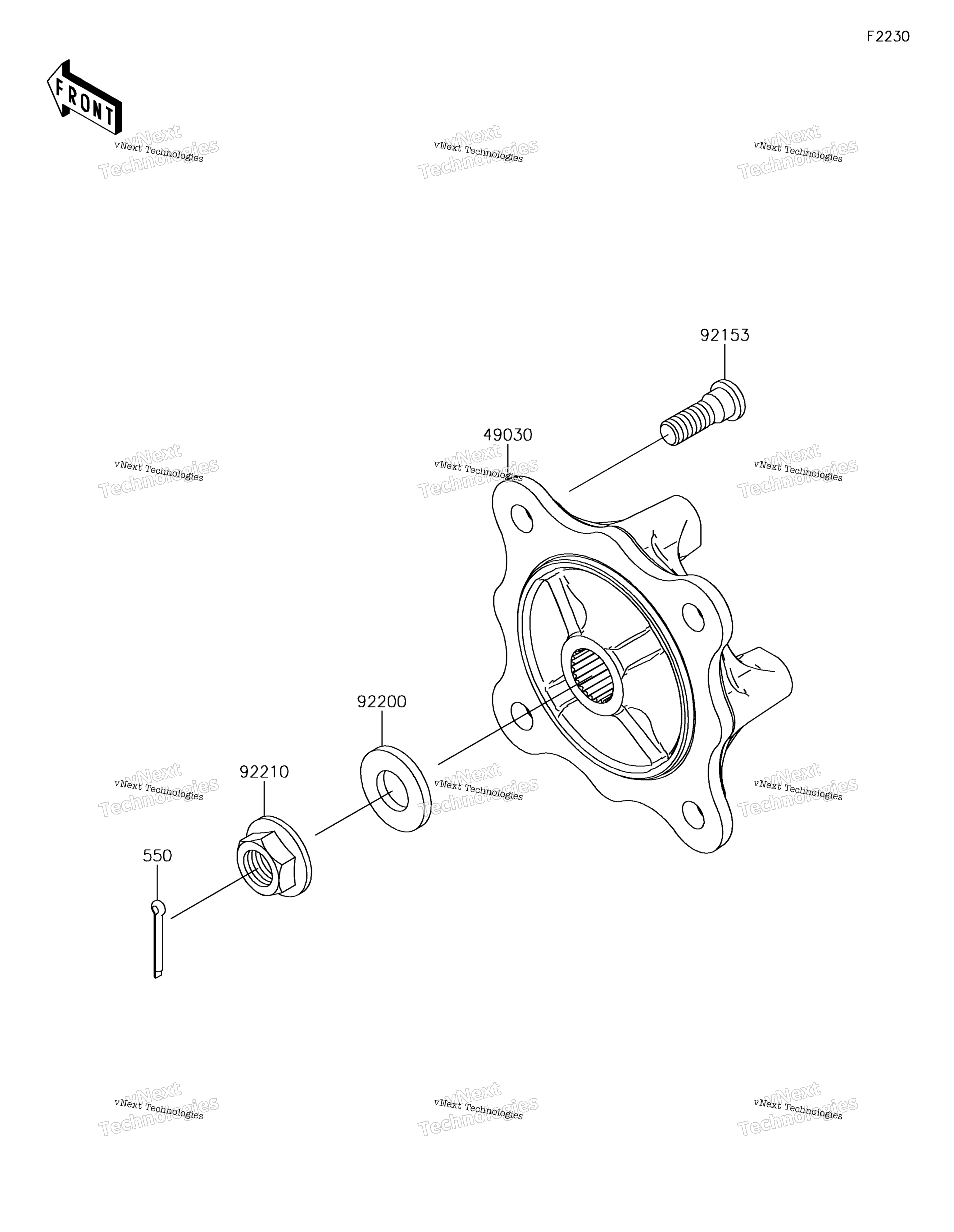 Передняя часть Hubs/Brakes