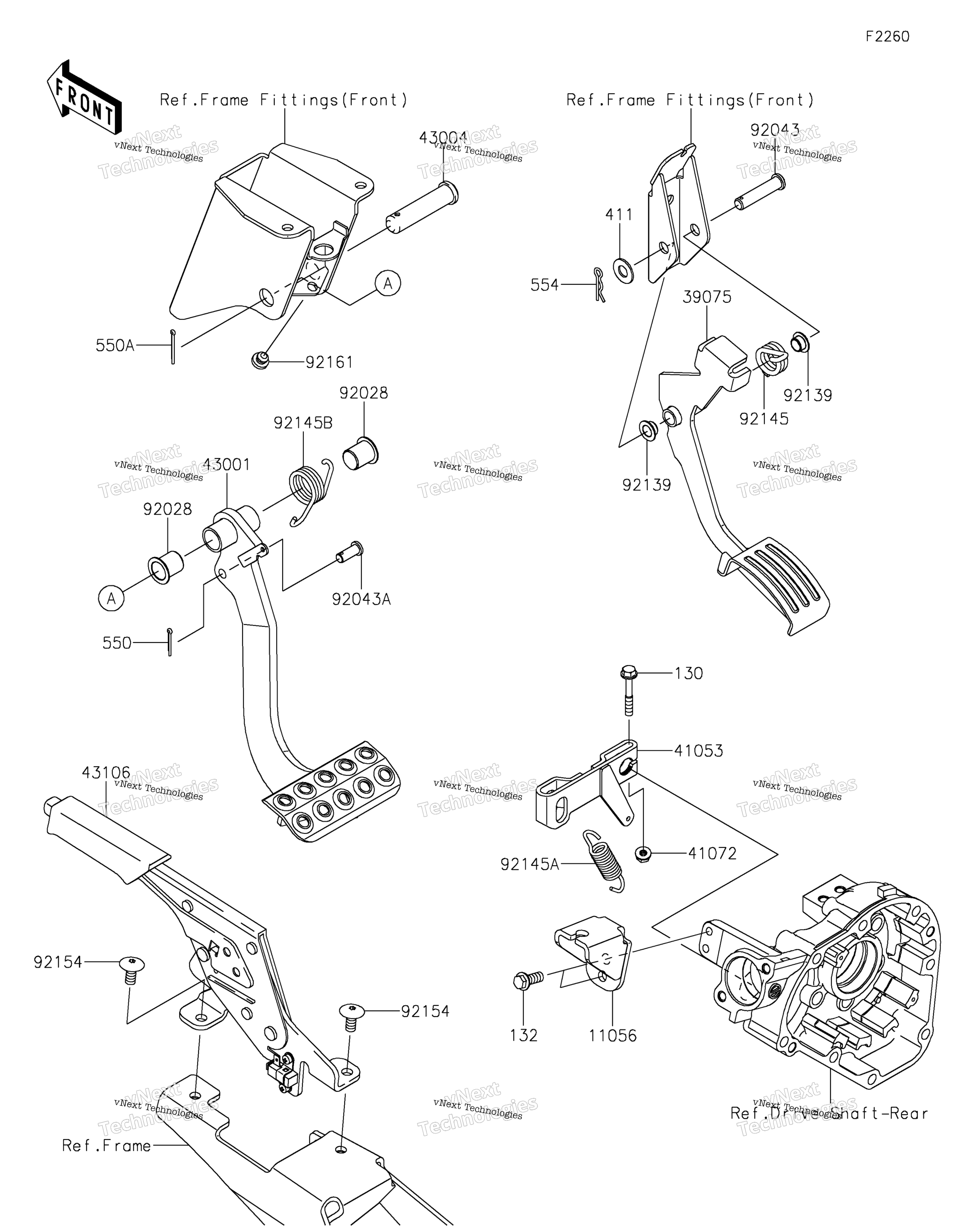 Тормоз Pedal/Throttle Lever