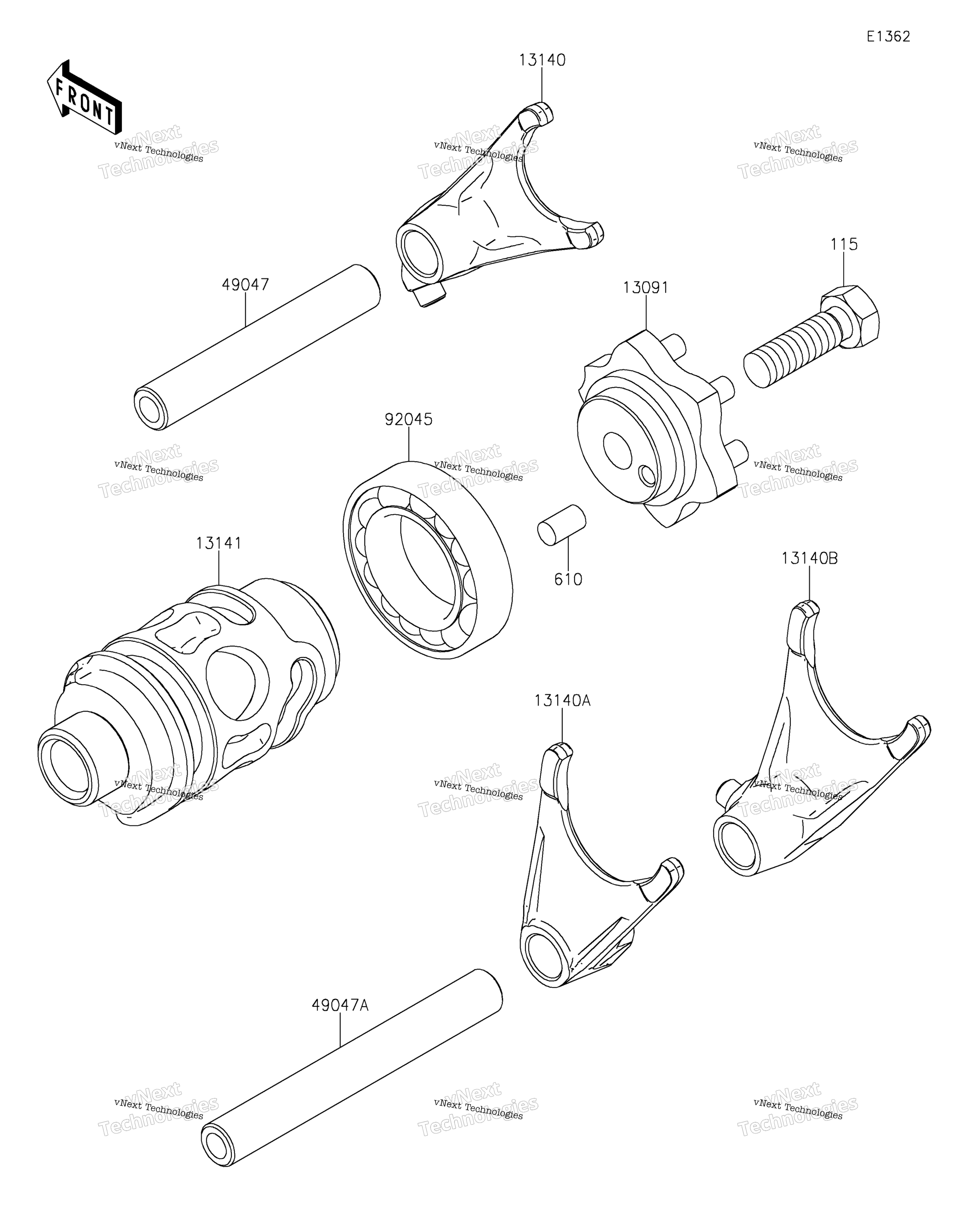 передача Change Drum / Shift Fork(S)