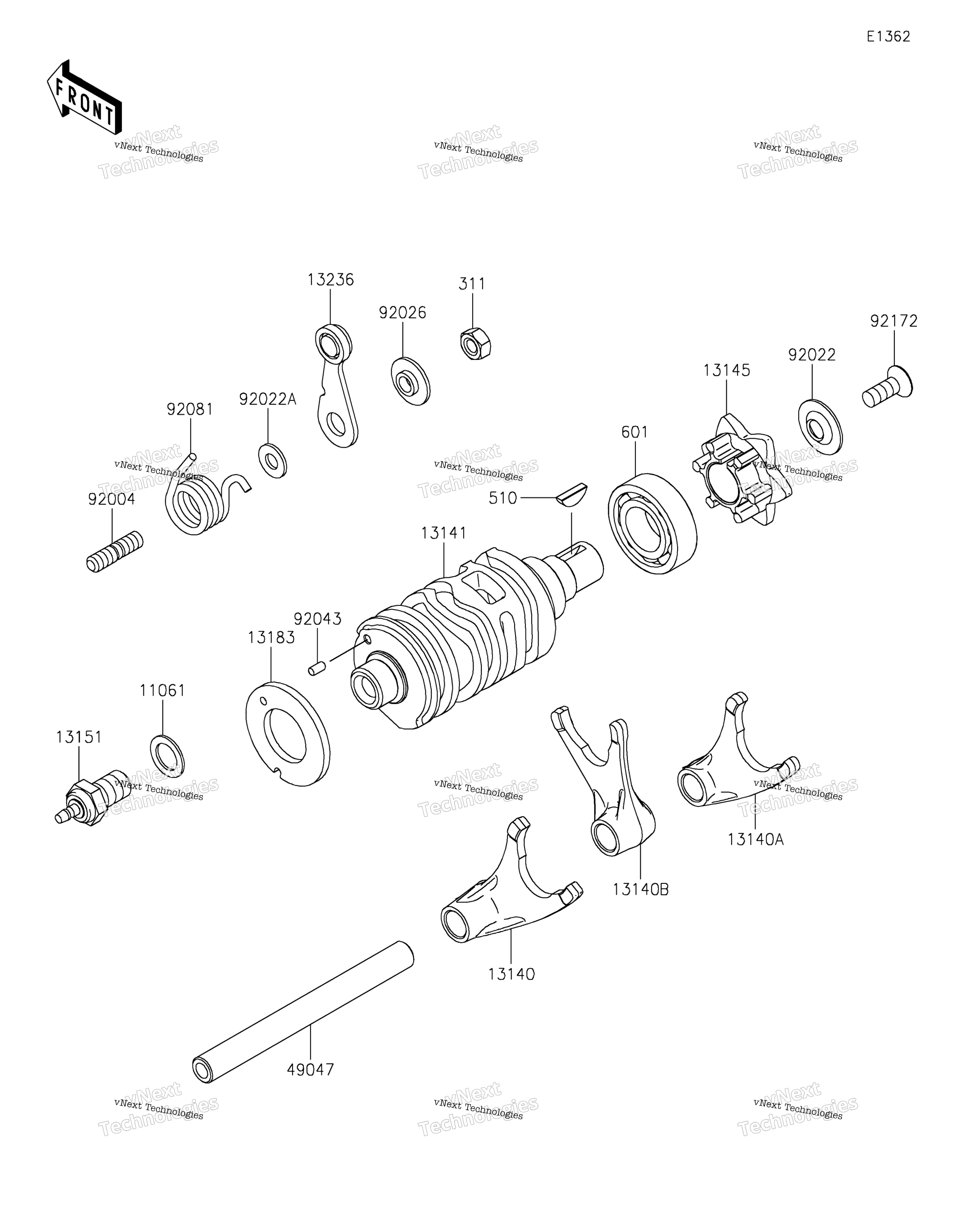 передача Change Drum / Shift Fork(S)