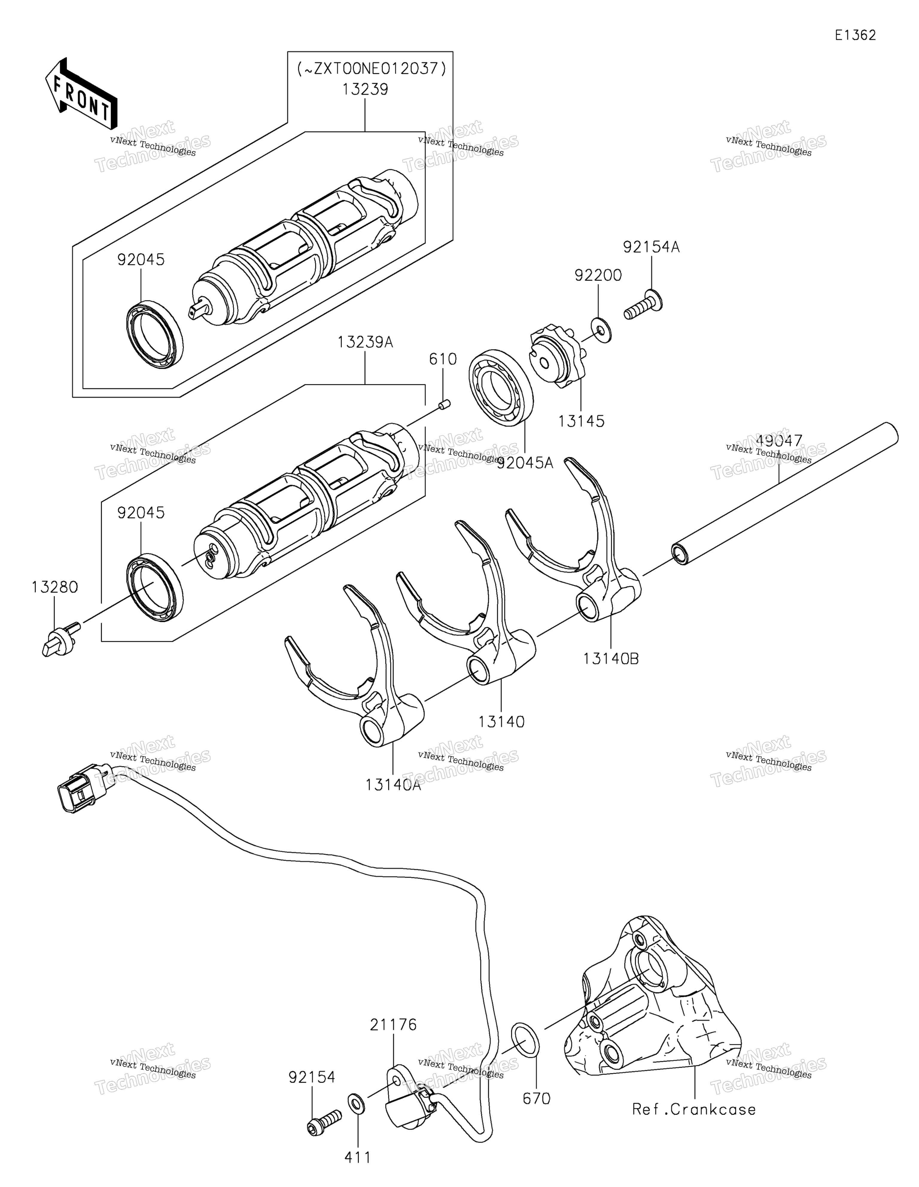 передача Change Drum / Shift Fork(S)
