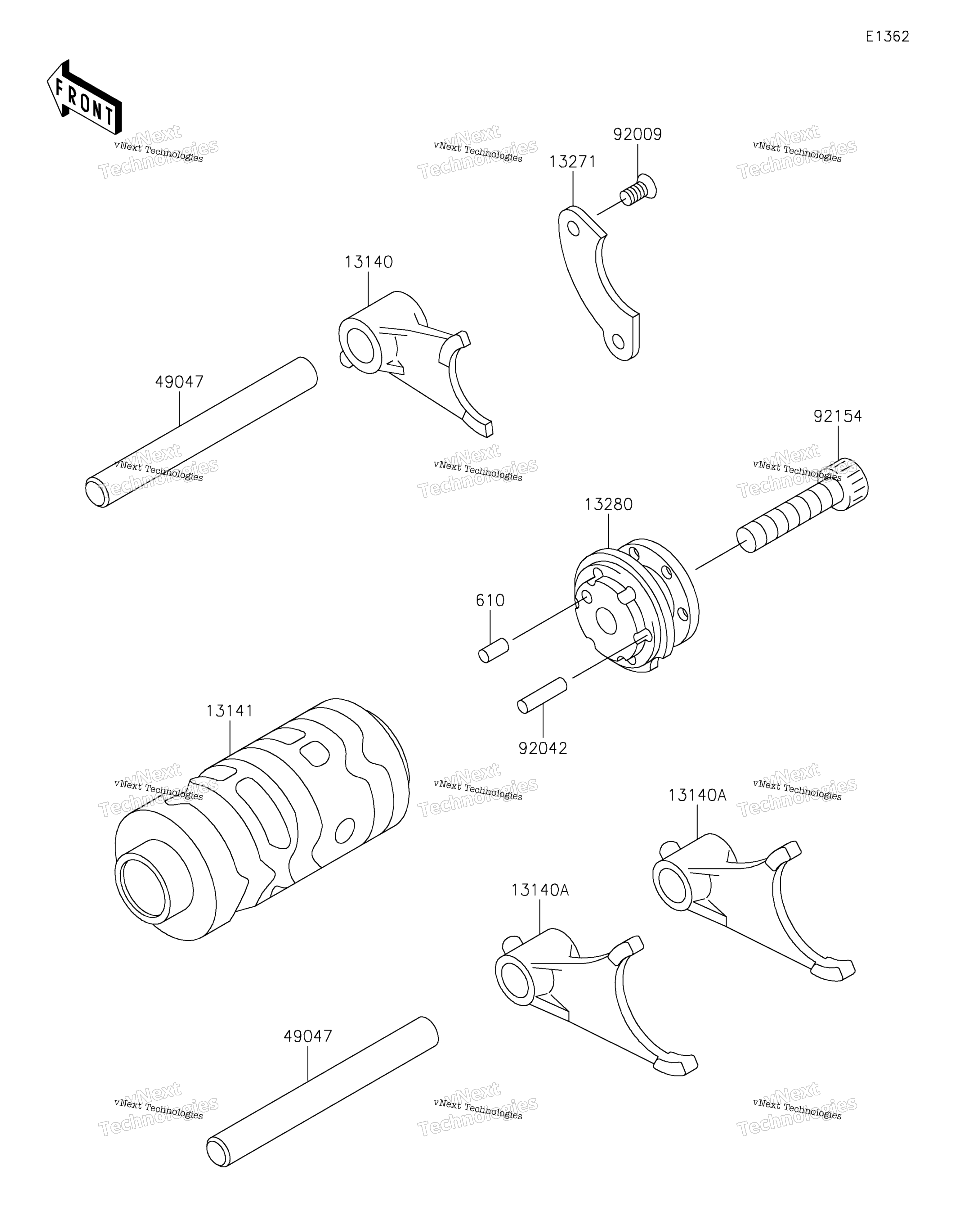 передача Change Drum / Shift Fork(S)