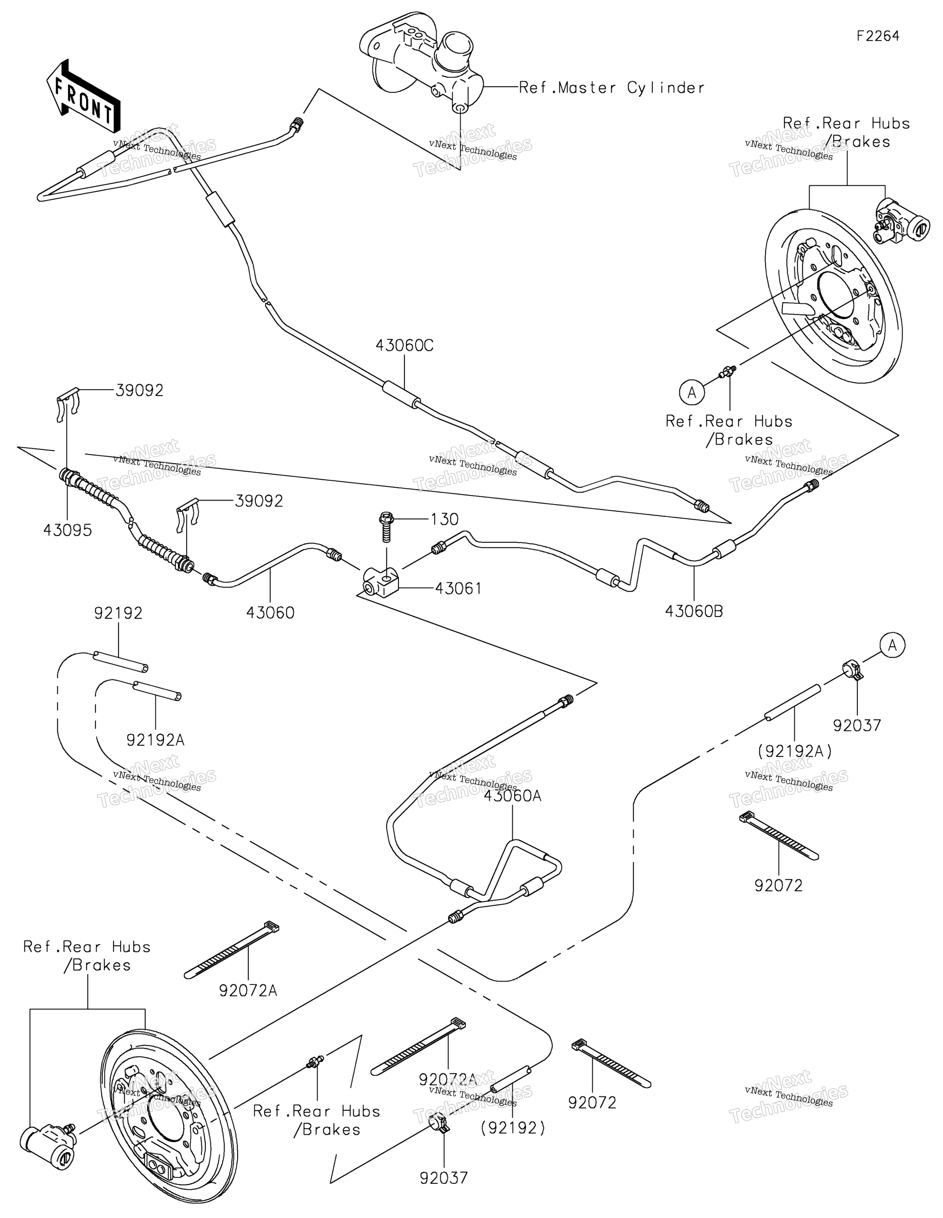 Задняя часть Brake Piping