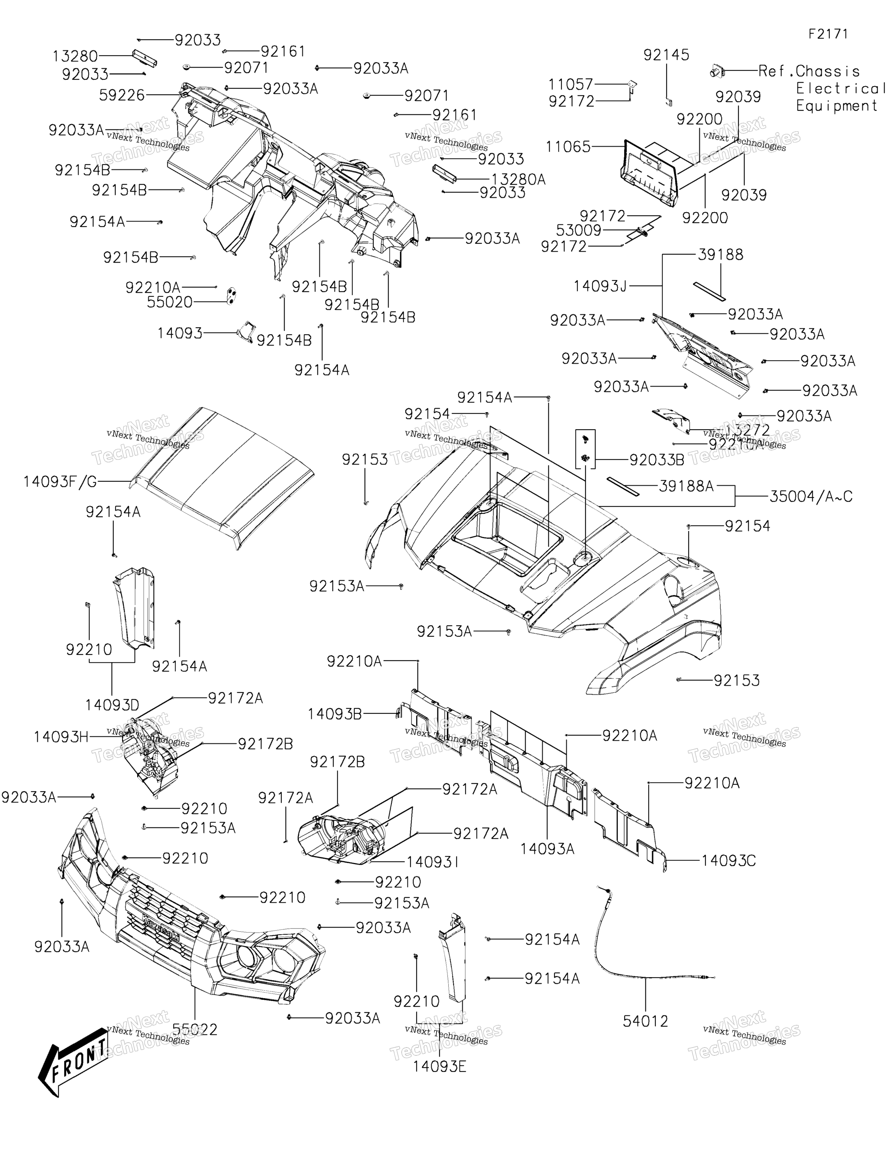 Передняя часть Fender(S)(Bkf)