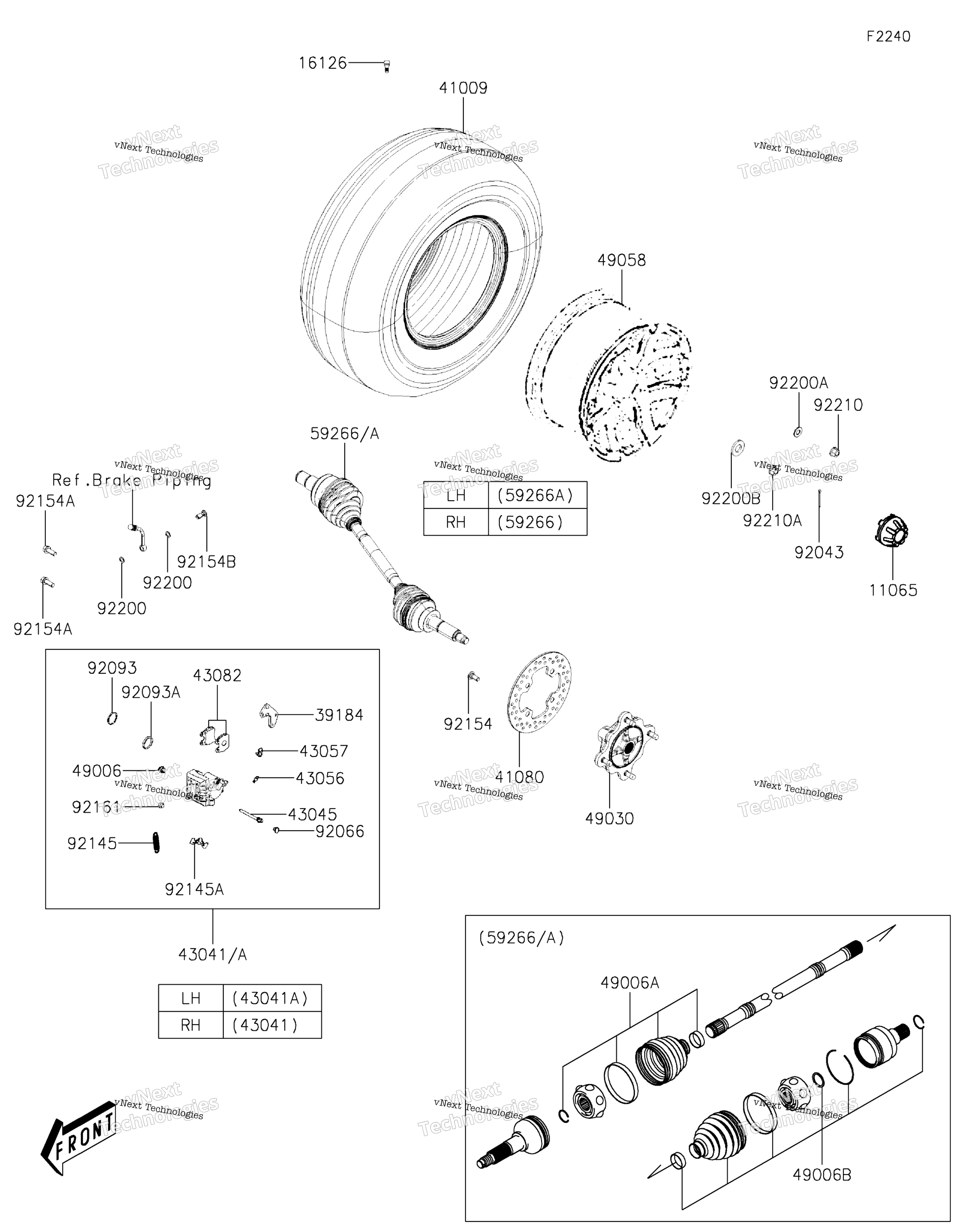 задний Hubs / Brakes