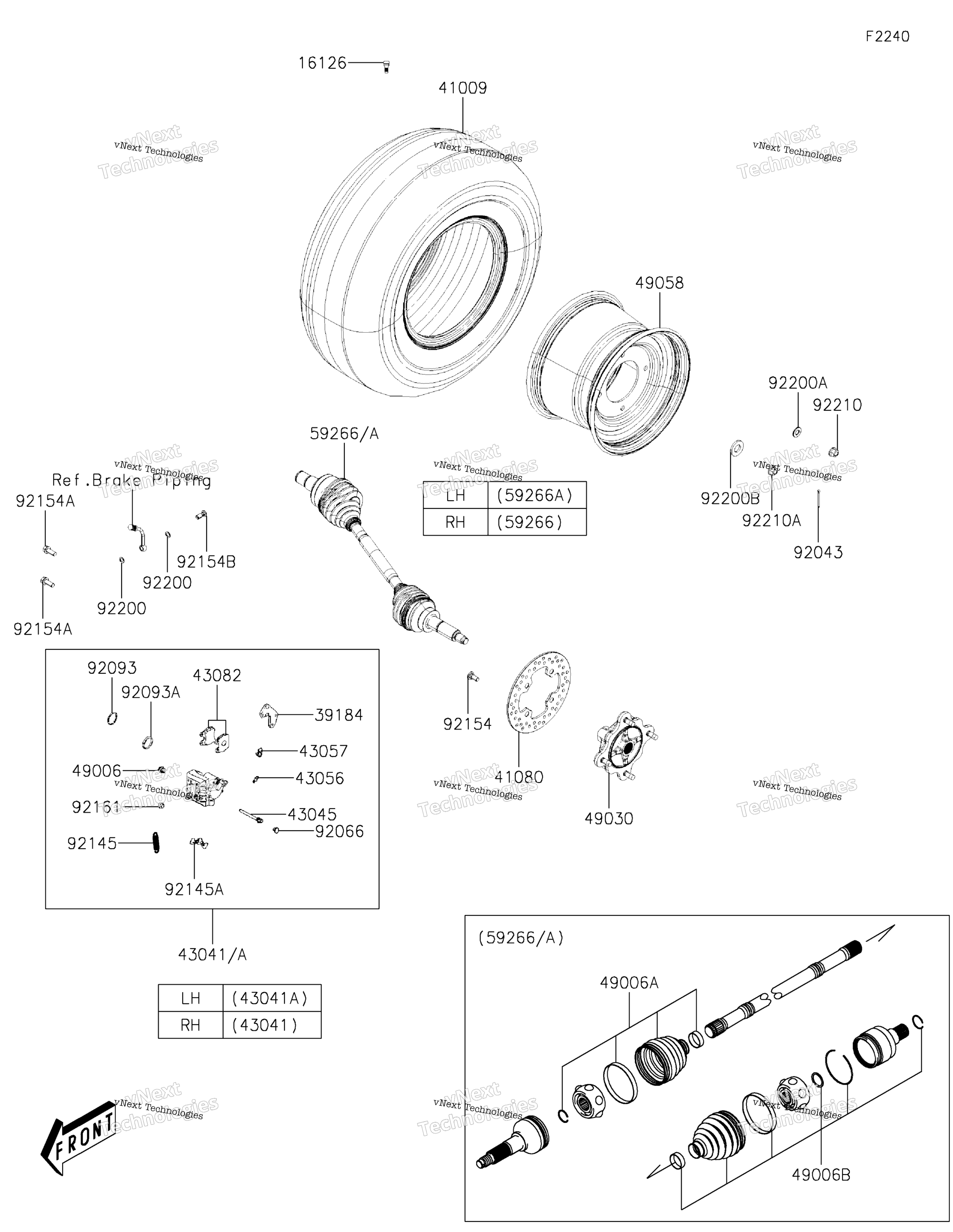 задний Hubs / Brakes