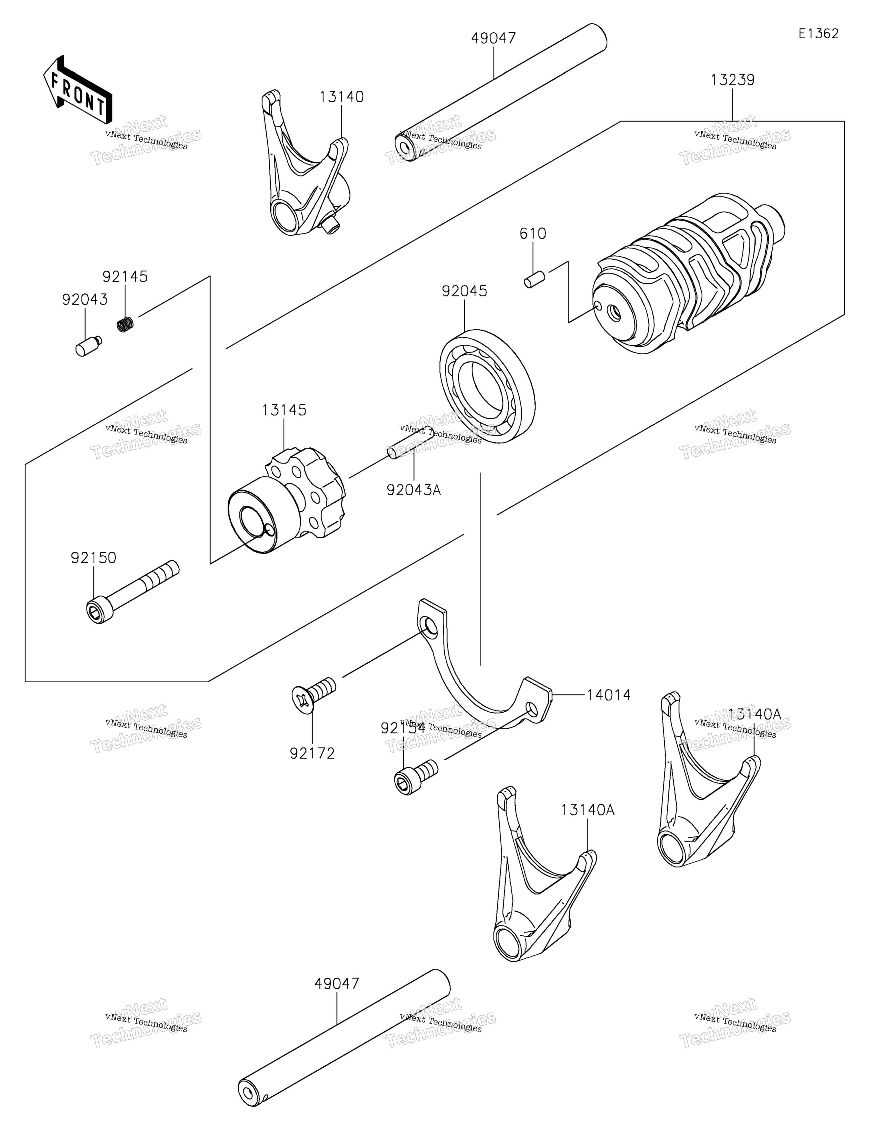 передача Change Drum / Shift Fork(S)