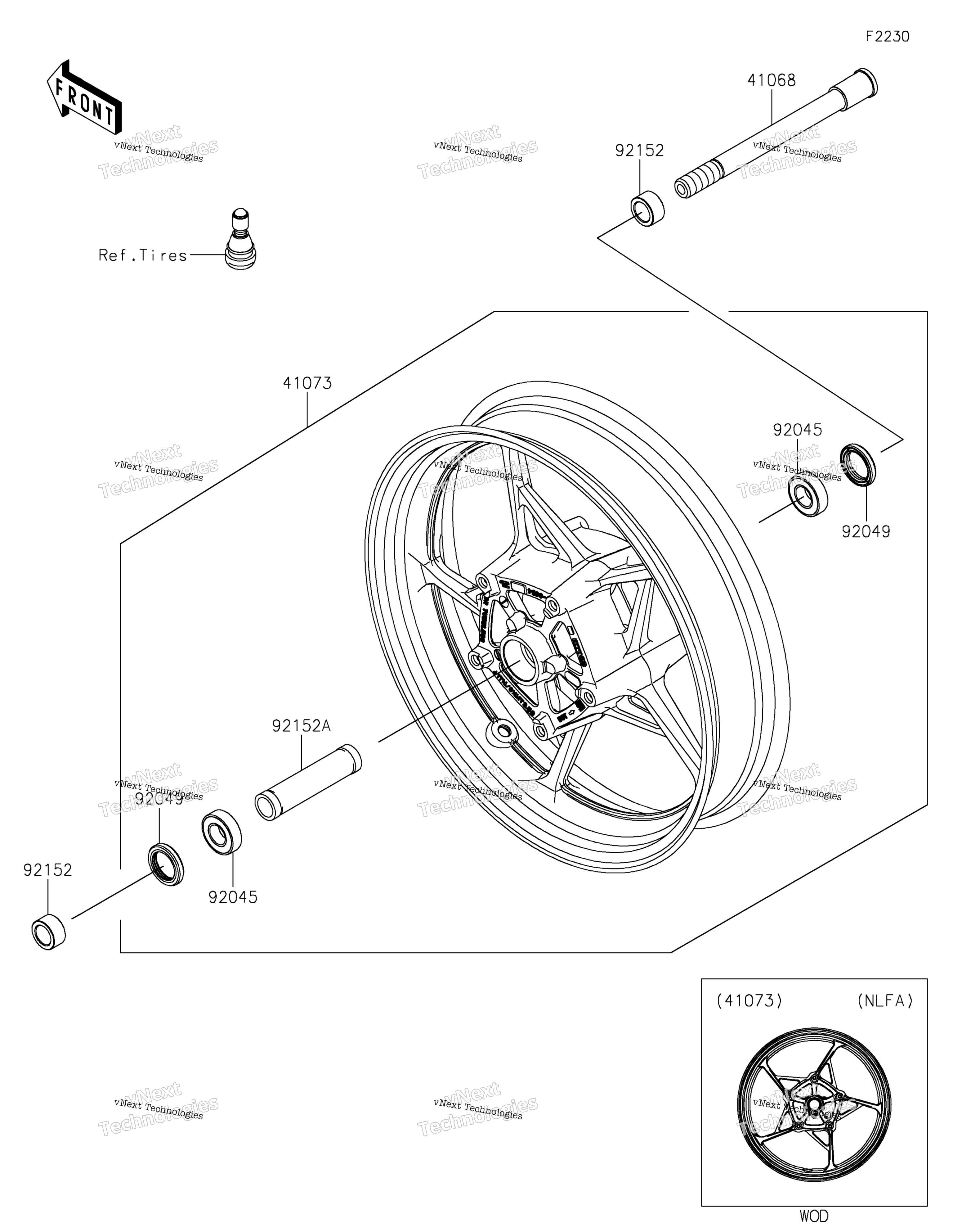 Переднее колесо