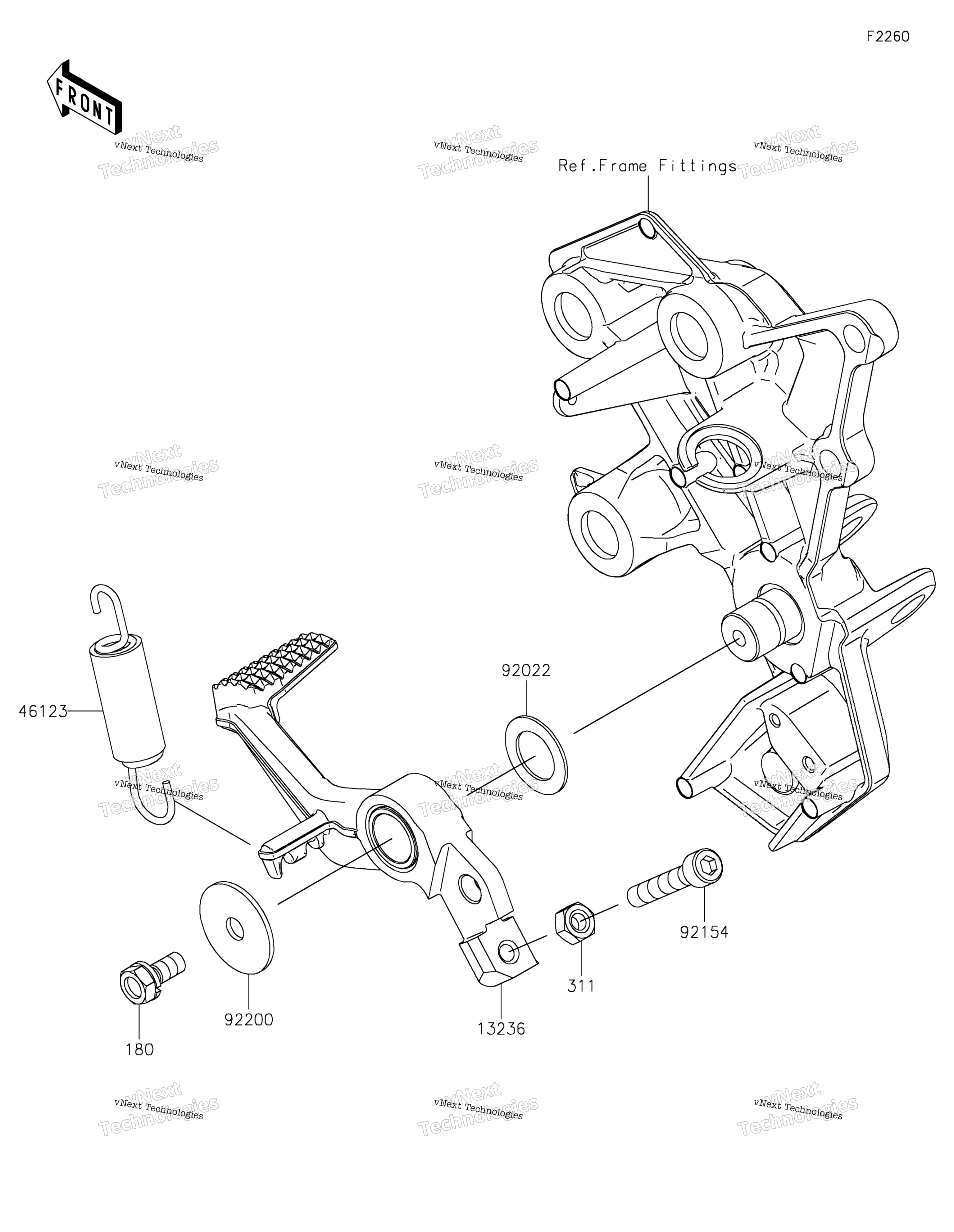 Тормоз Pedal/Torque Link