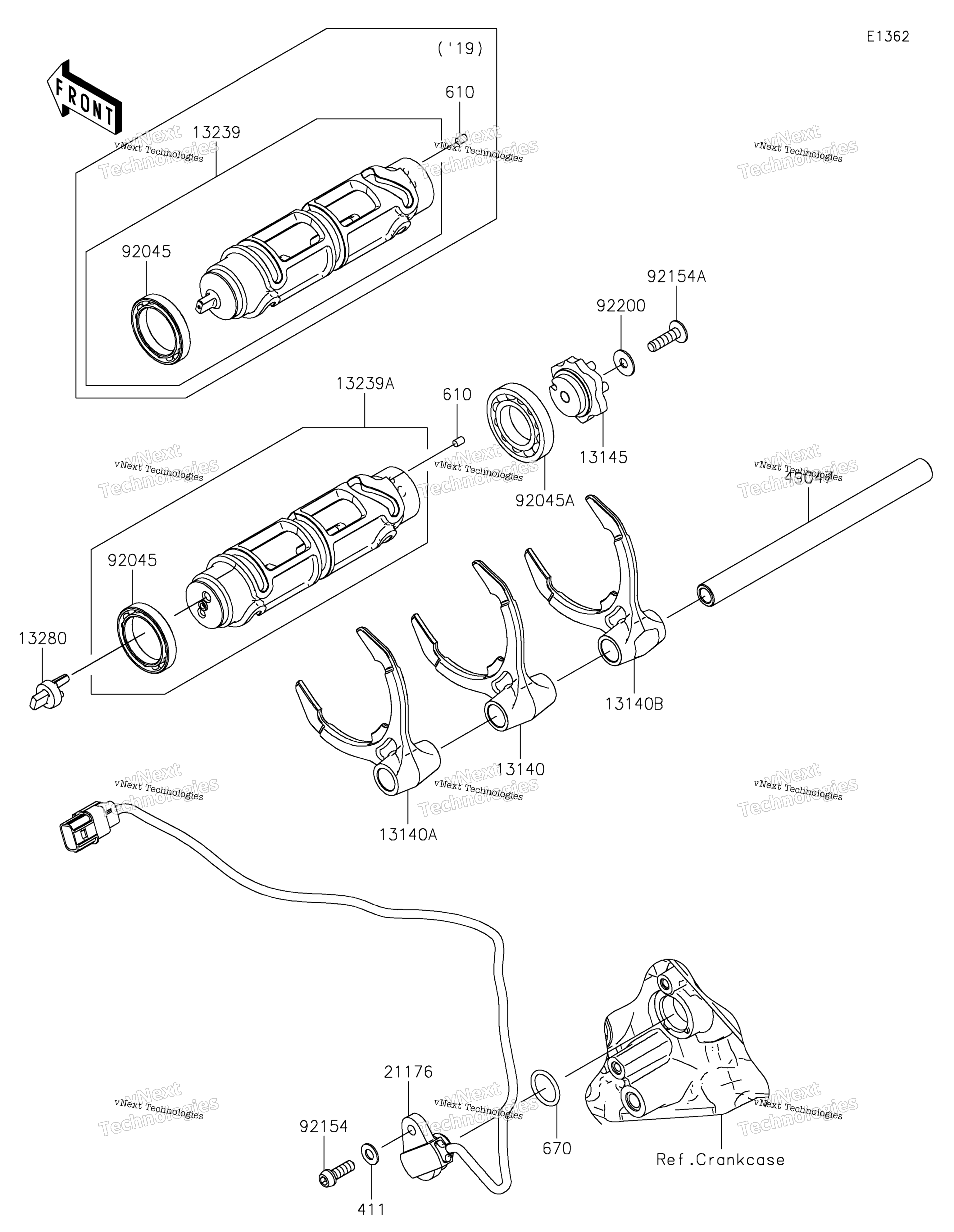 передача Change Drum / Shift Fork(S)