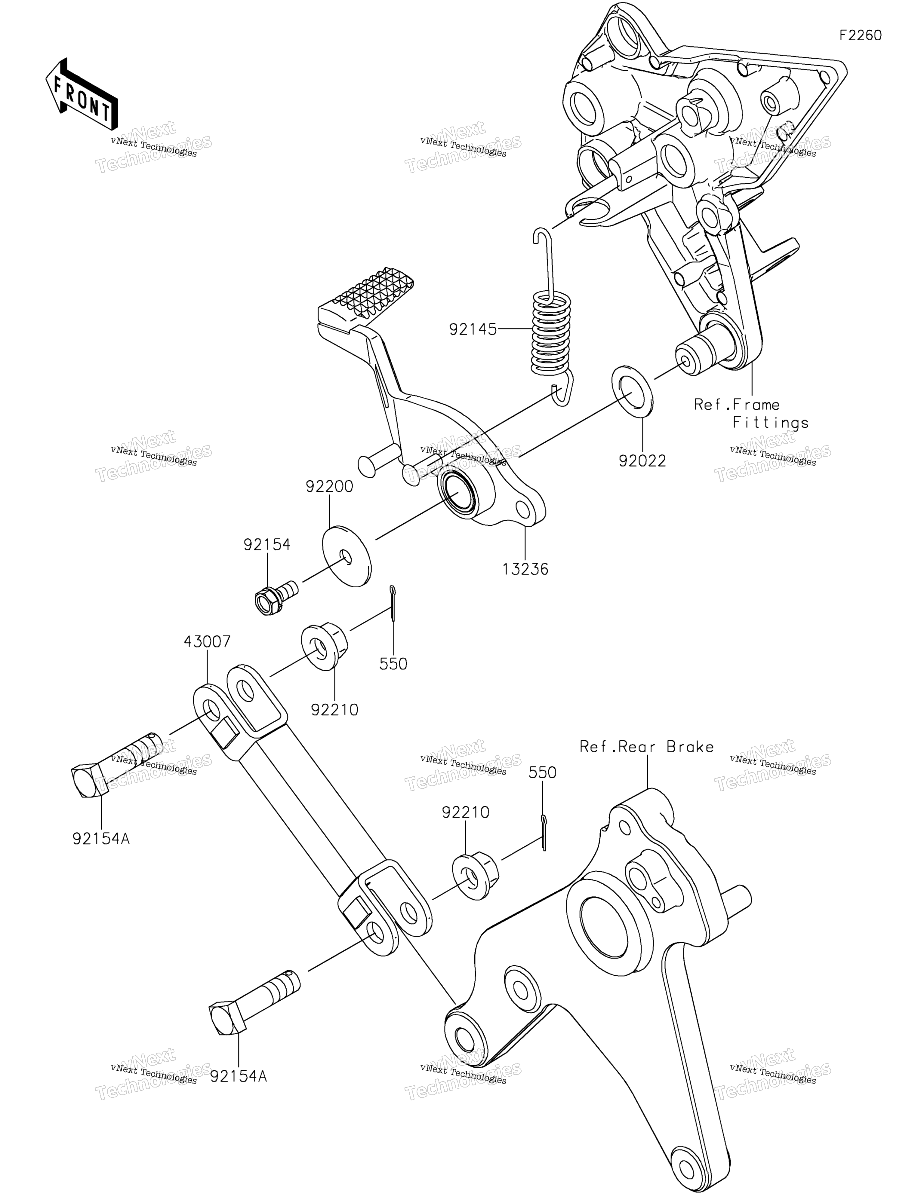 Тормоз Pedal/Torque Link 2