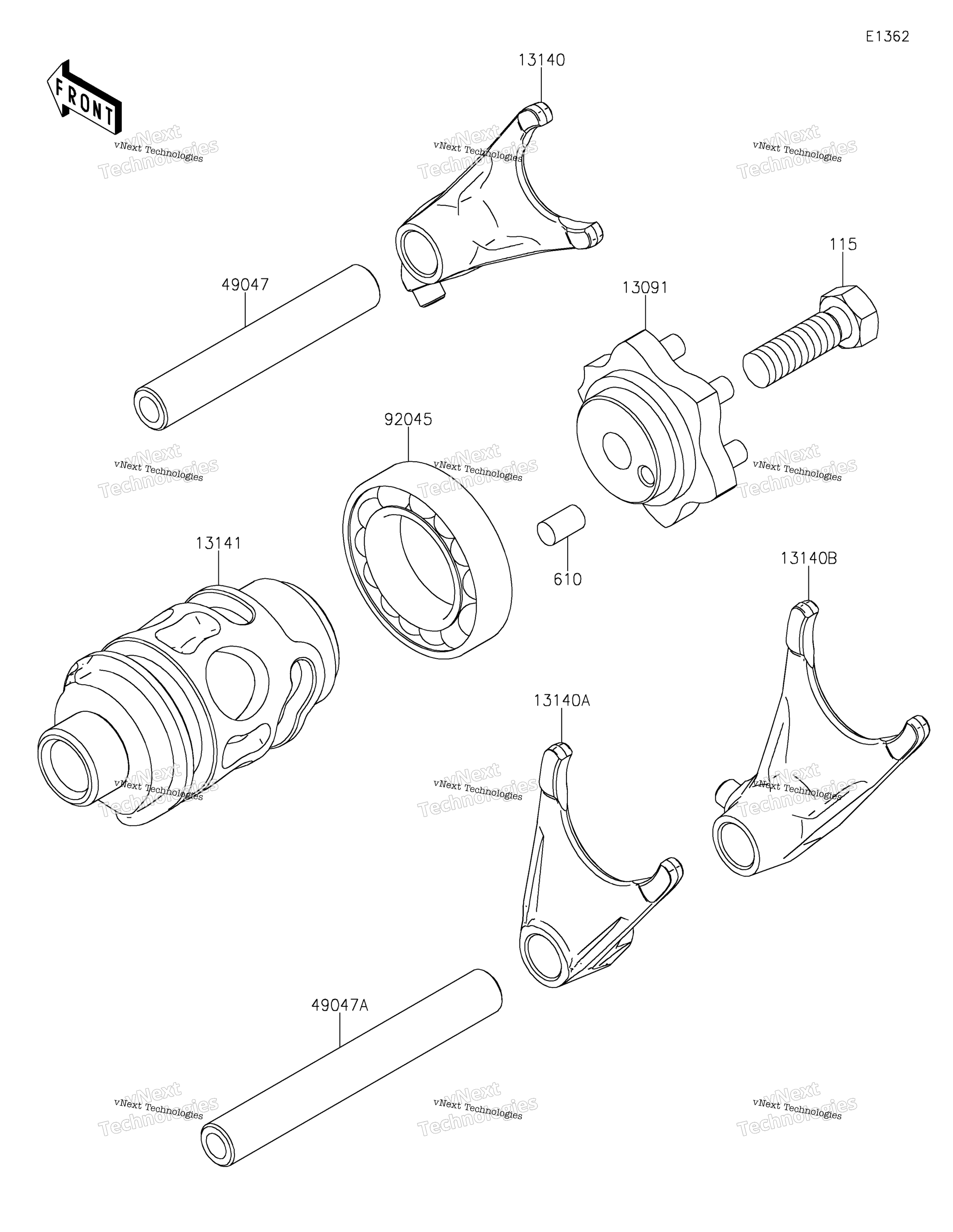 передача Change Drum / Shift Fork(S)