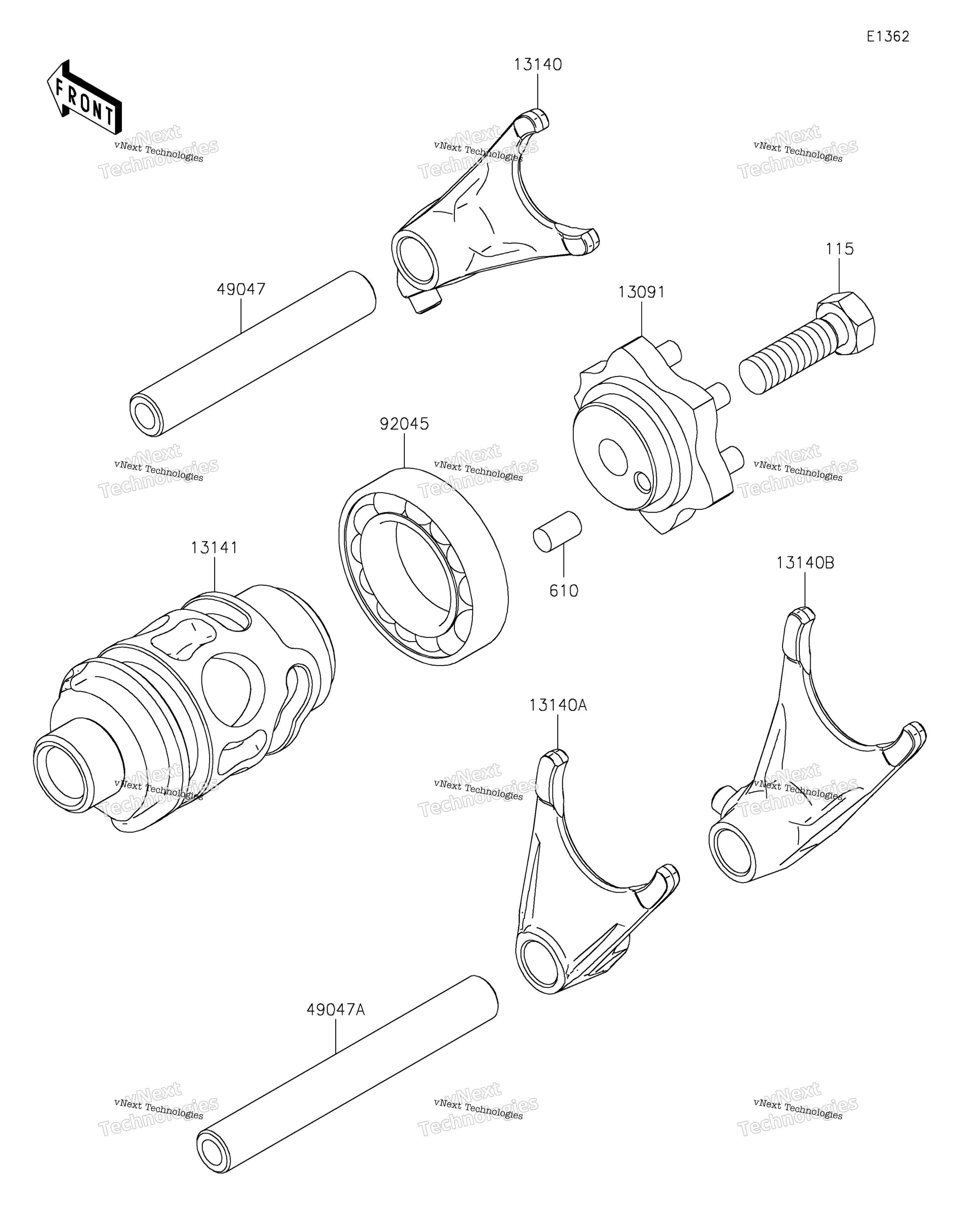 передача Change Drum / Shift Fork(S)