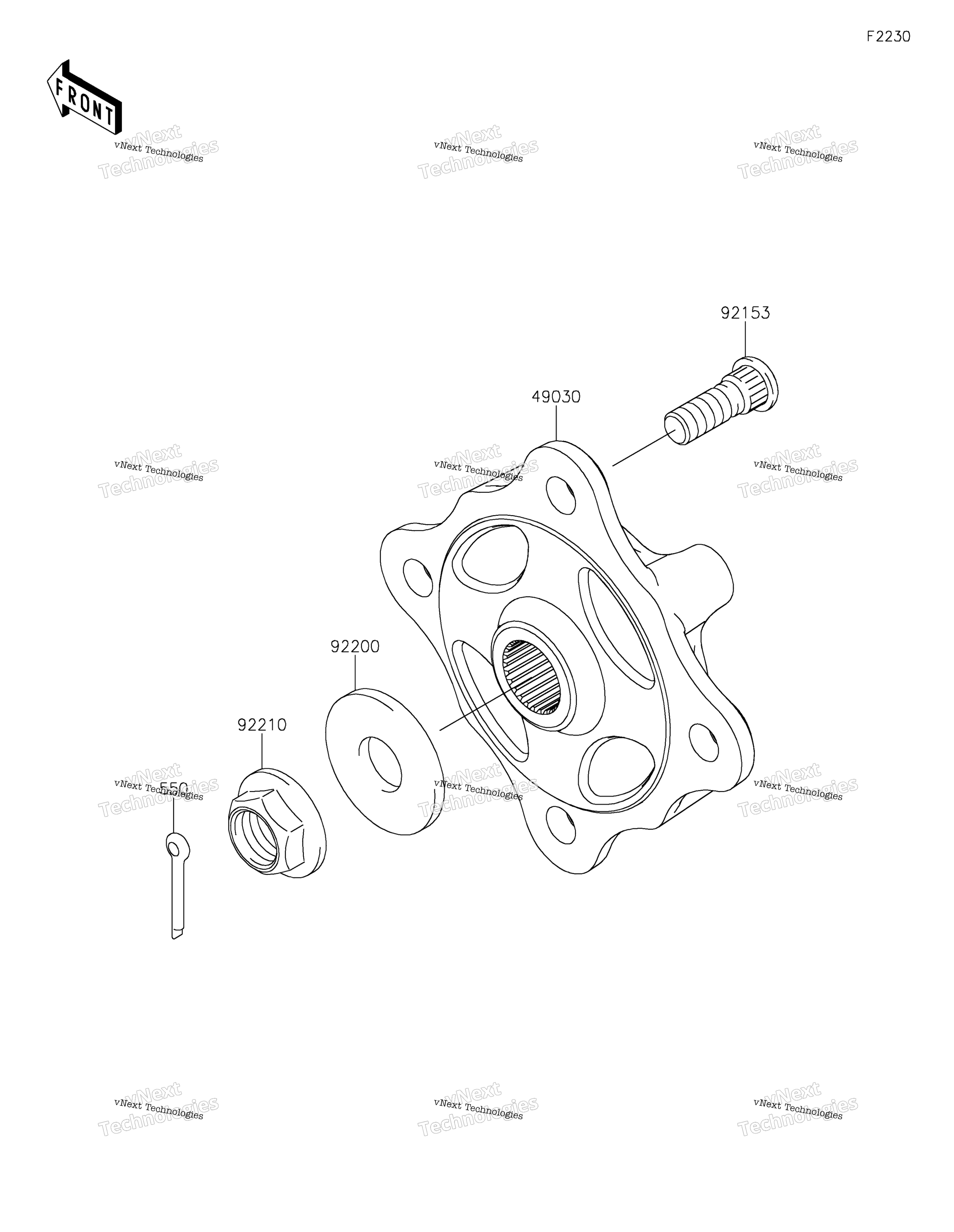 Передняя часть Hubs/Brakes