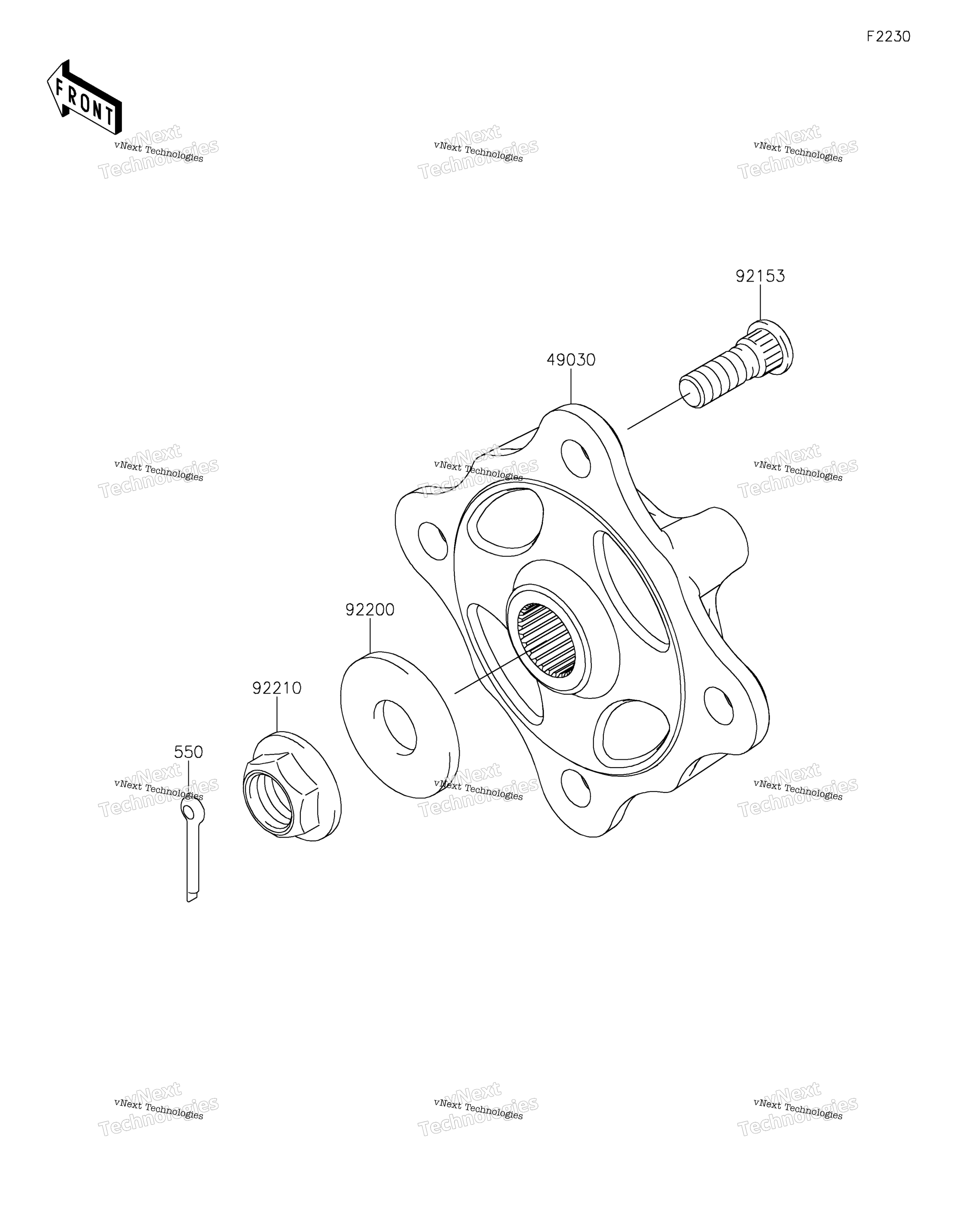 Передняя часть Hubs/Brakes