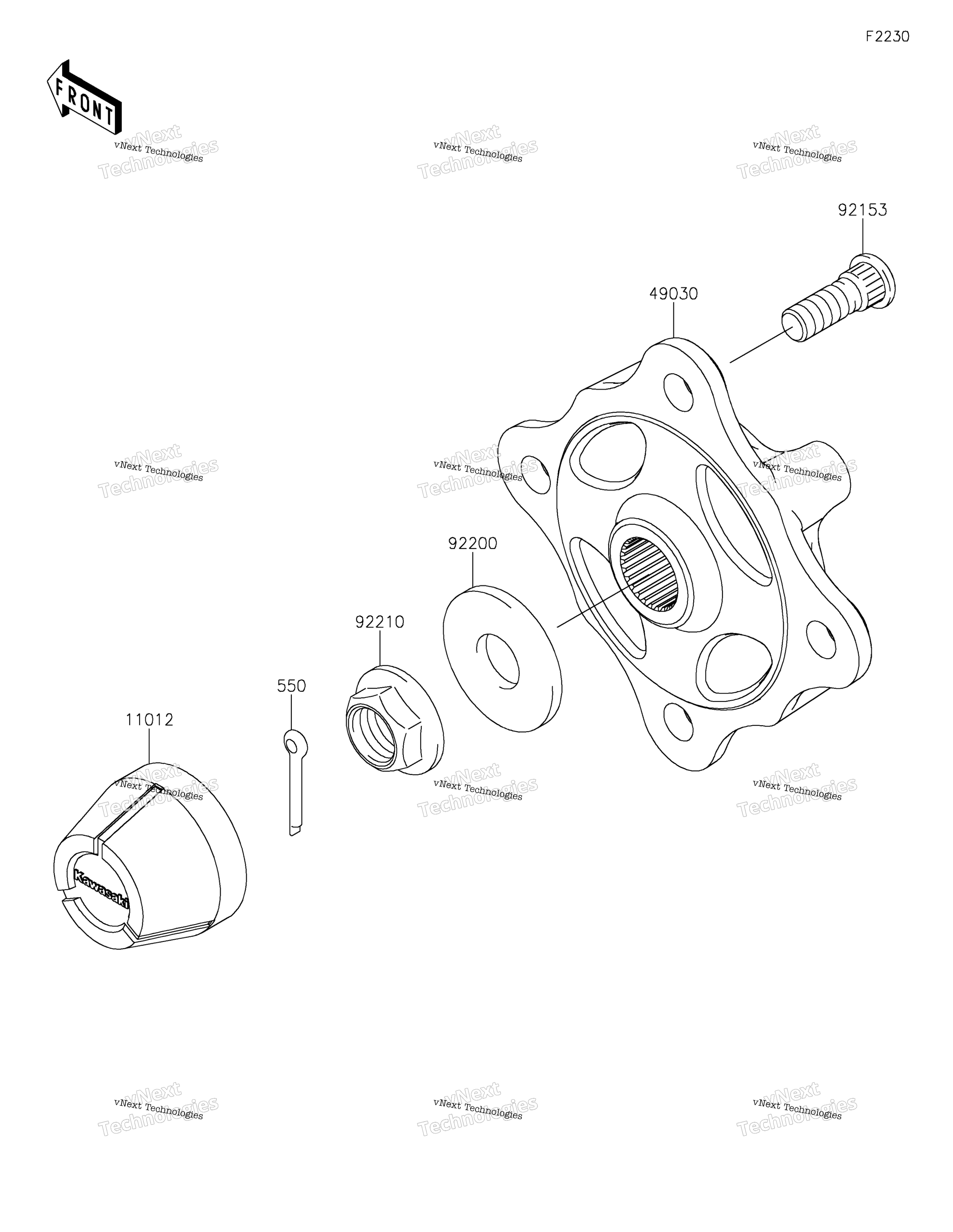 Передняя часть Hubs/Brakes