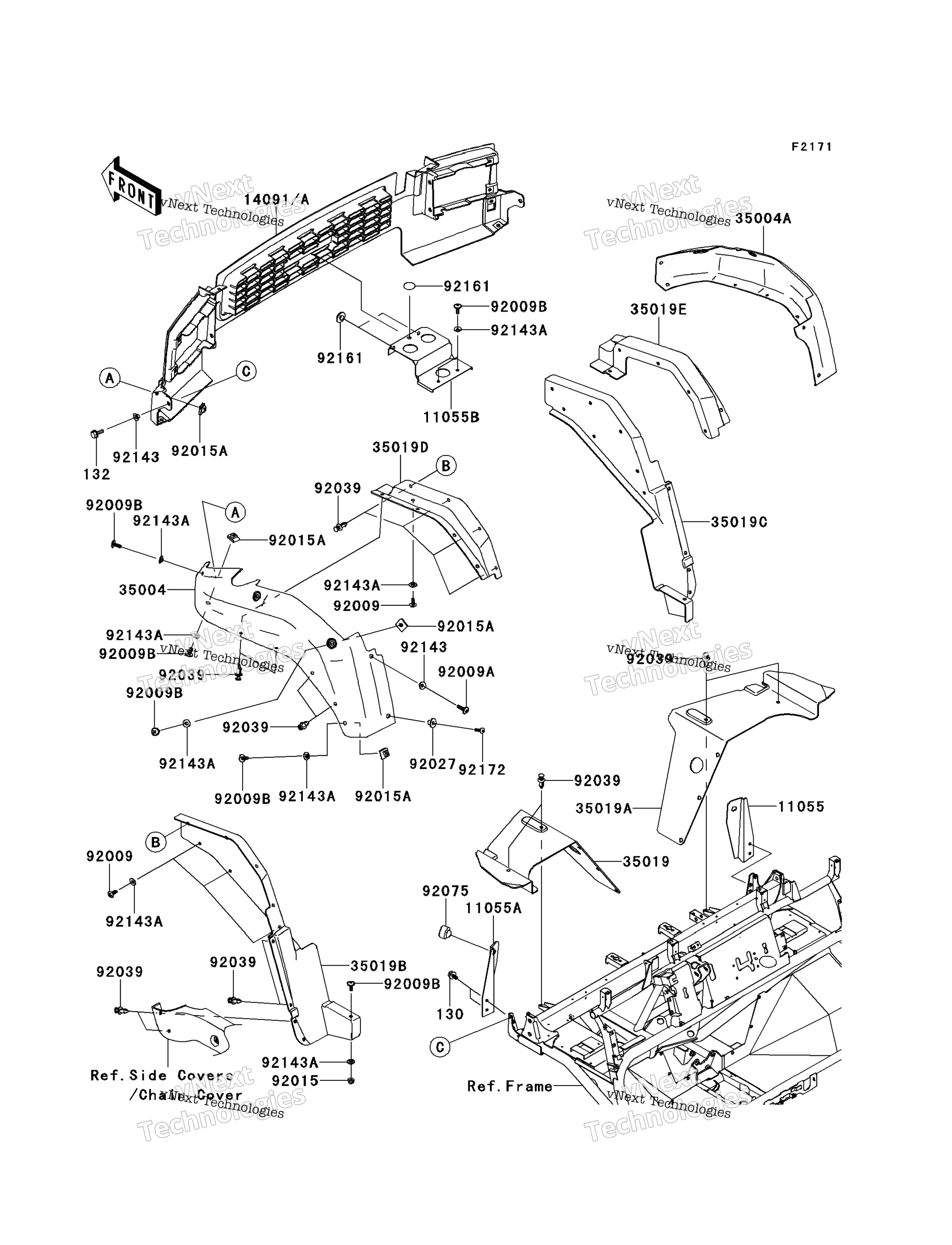 Передняя часть Fender(S)(P9f-Pbf)